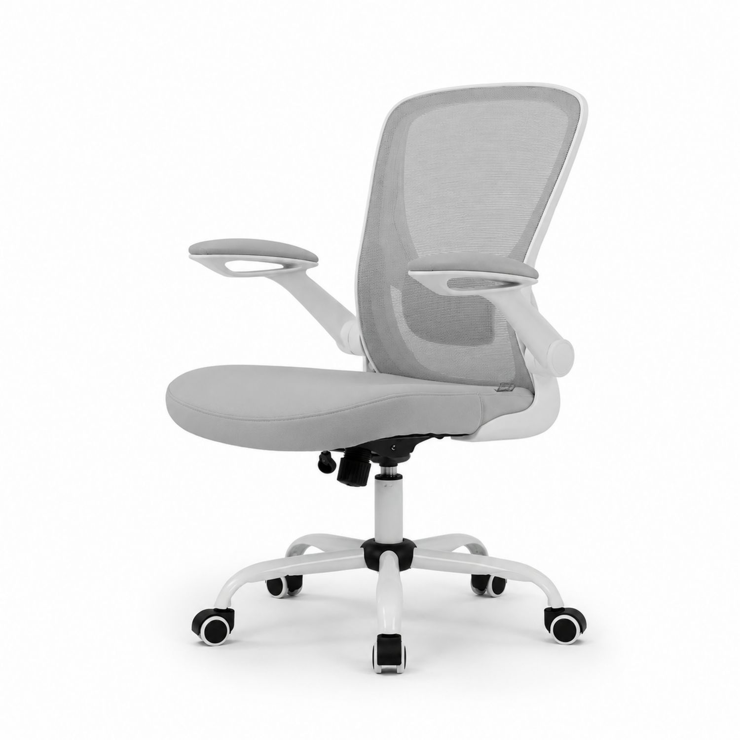 Silla de oficina de malla con respaldo ajustable y asiento de poliéster