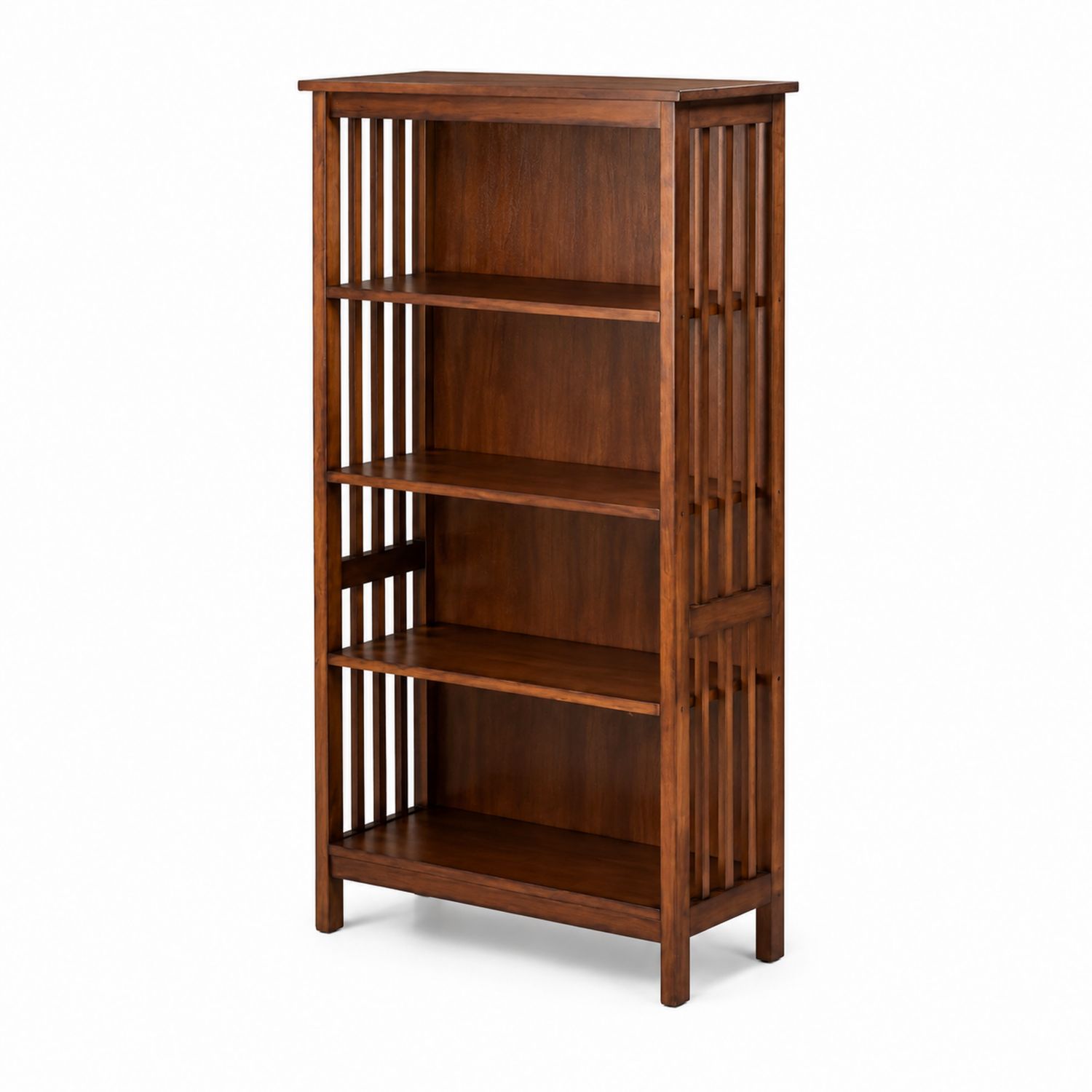 Estantería de Madera Maciza de 4 Estantes Marrón