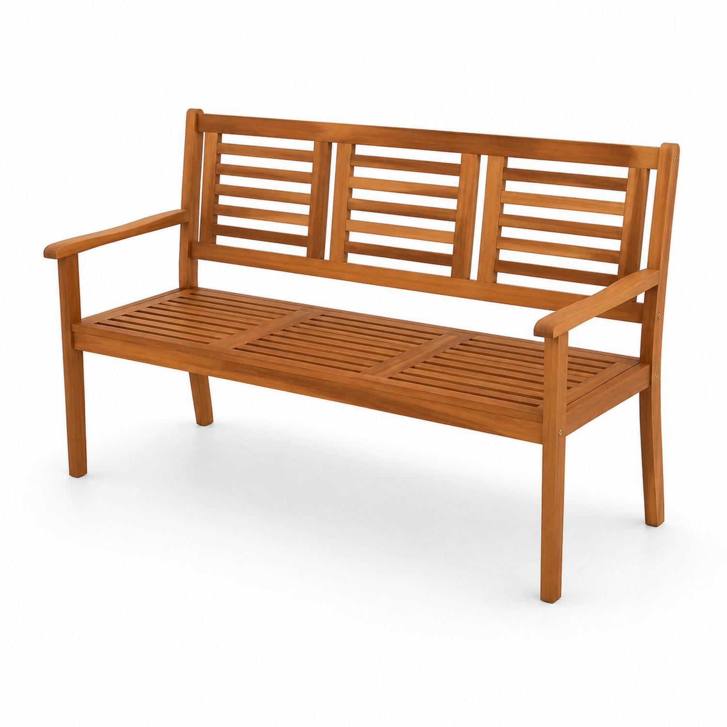 Banco de jardín de madera de acacia 150 cm marrón
