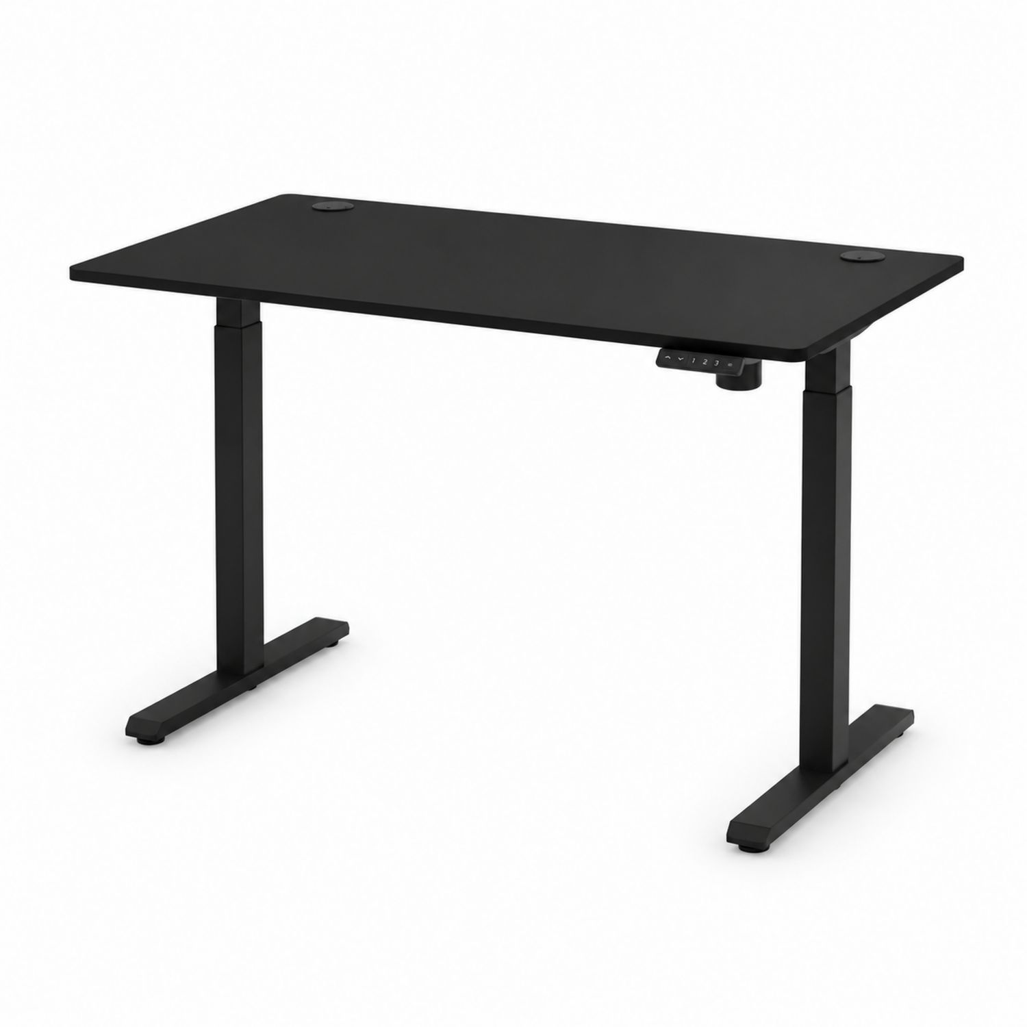 Escritorio Ajustable Eléctrico de MDF y Acero Negro 120x60 cm