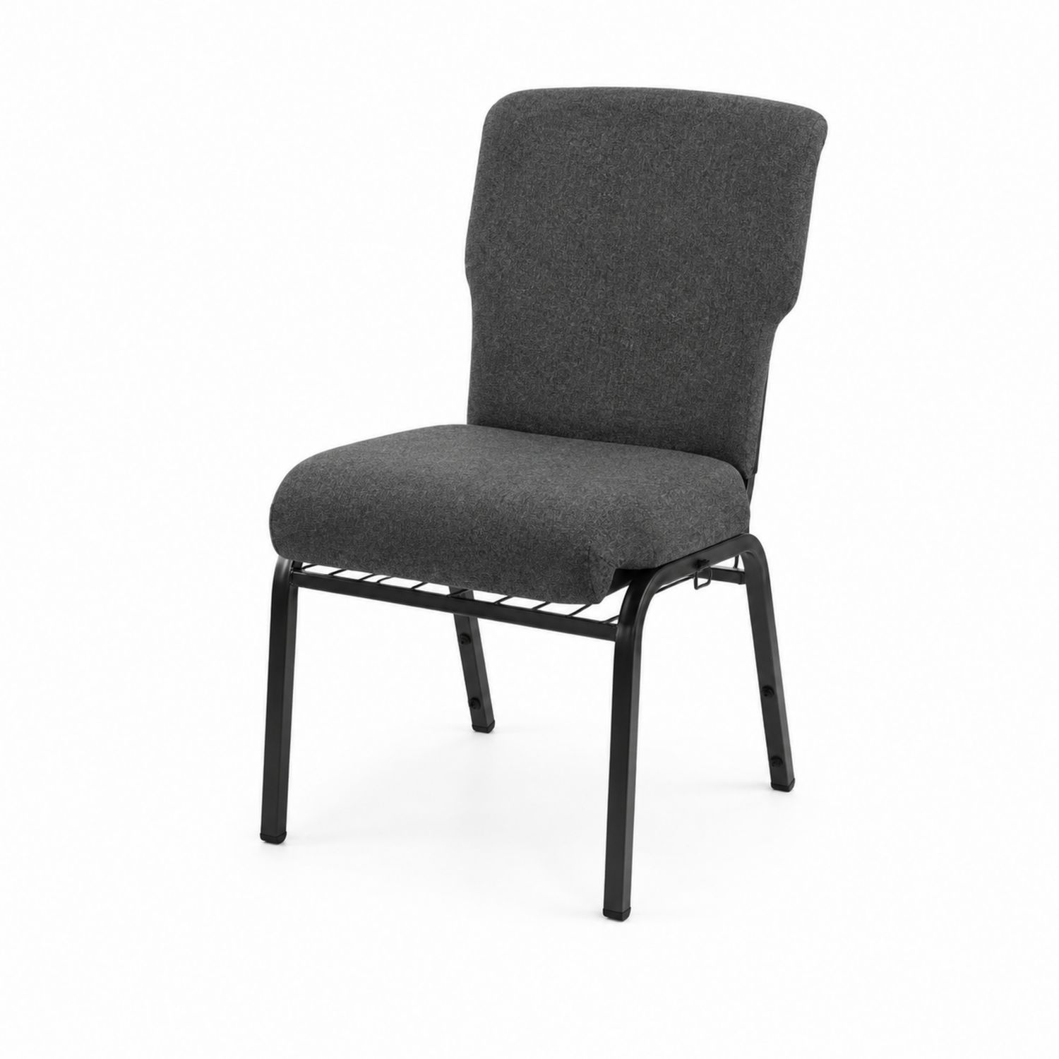 Silla de Poliéster Gris con Estructura de Acero
