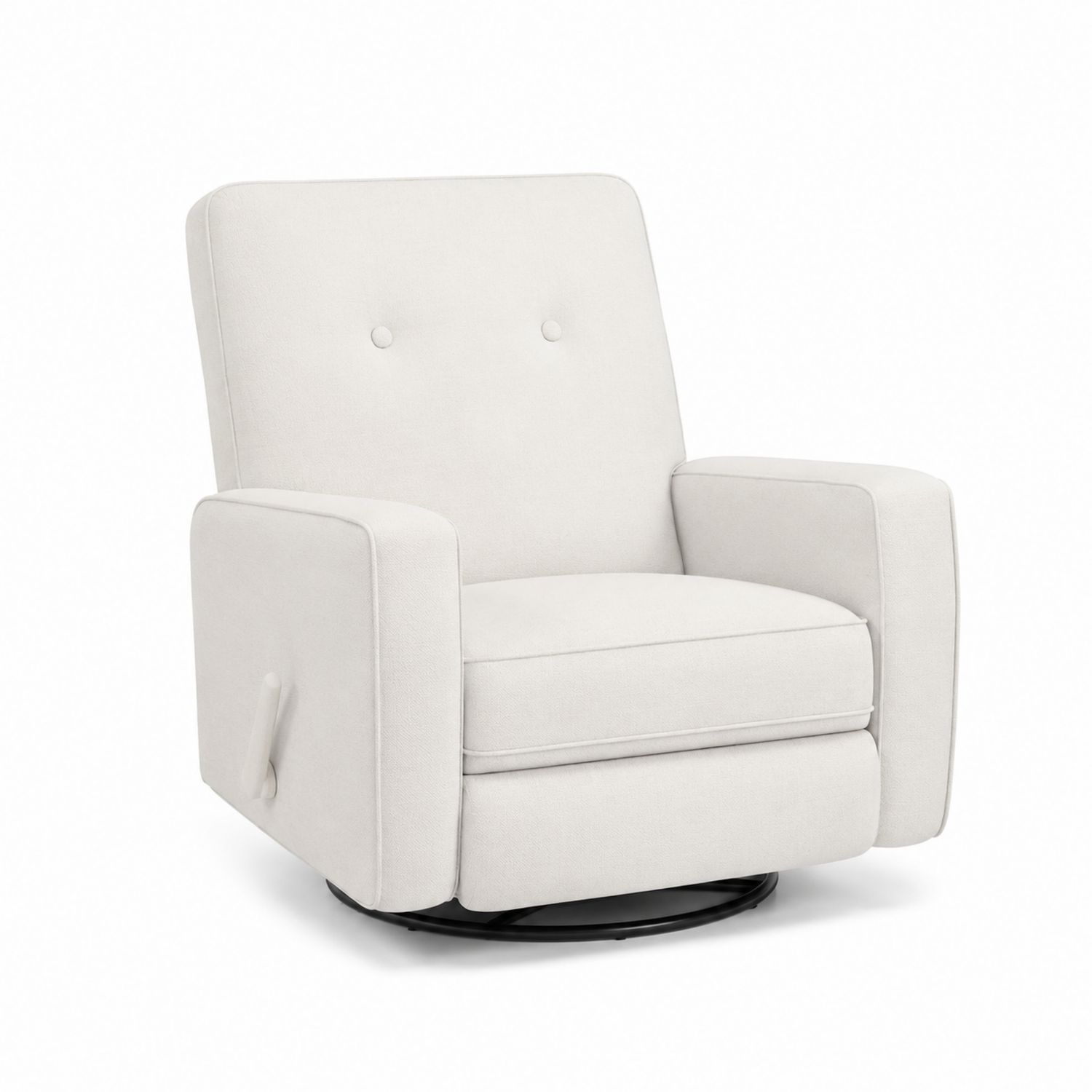 Fauteuil inclinable pivotant en tissu polyester Beige