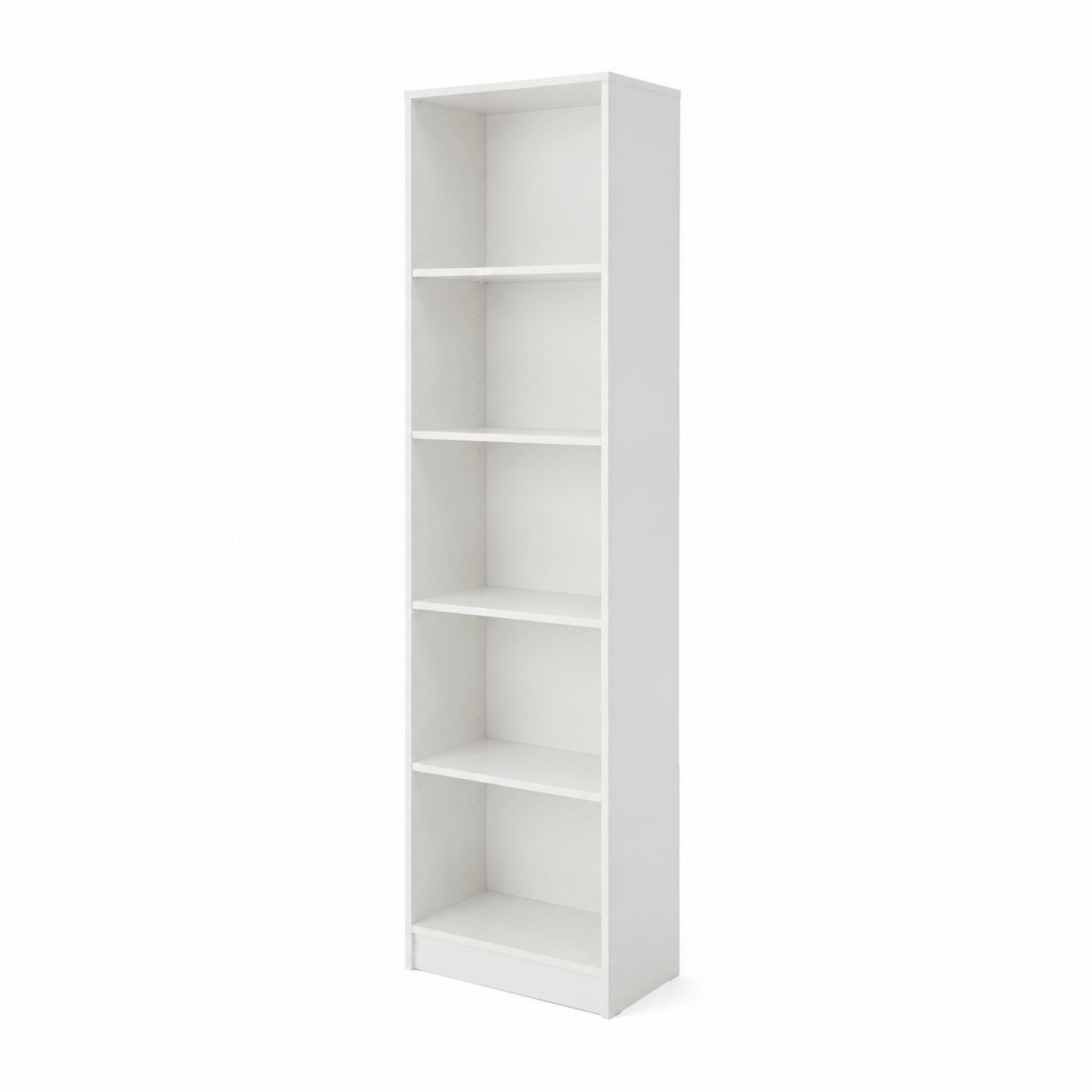 Étagère haute 5 niveaux en panneaux de particules Blanc