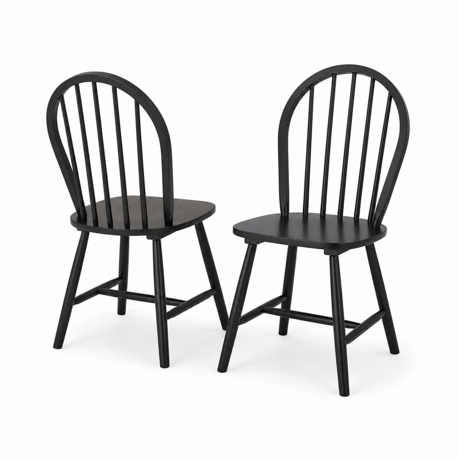 Lot de 2 chaises en bois noir