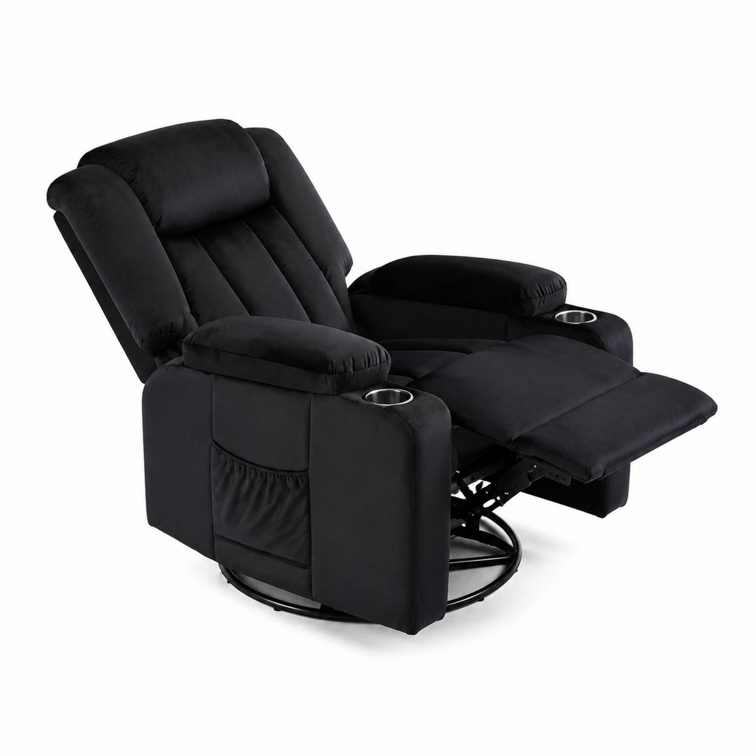 Fauteuil inclinable en tissu avec porte-gobelets