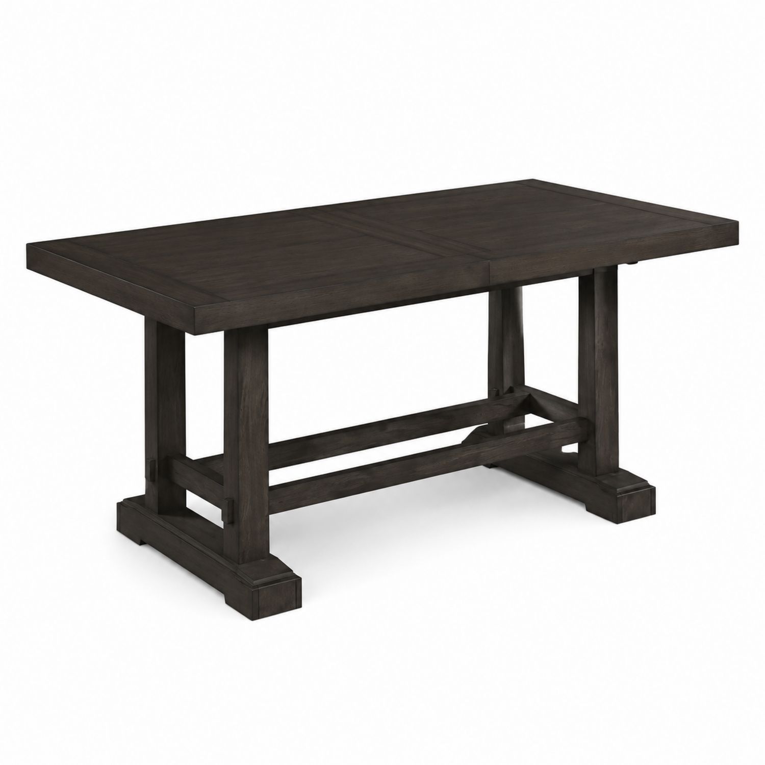 Table à manger rectangulaire en bois massif marron