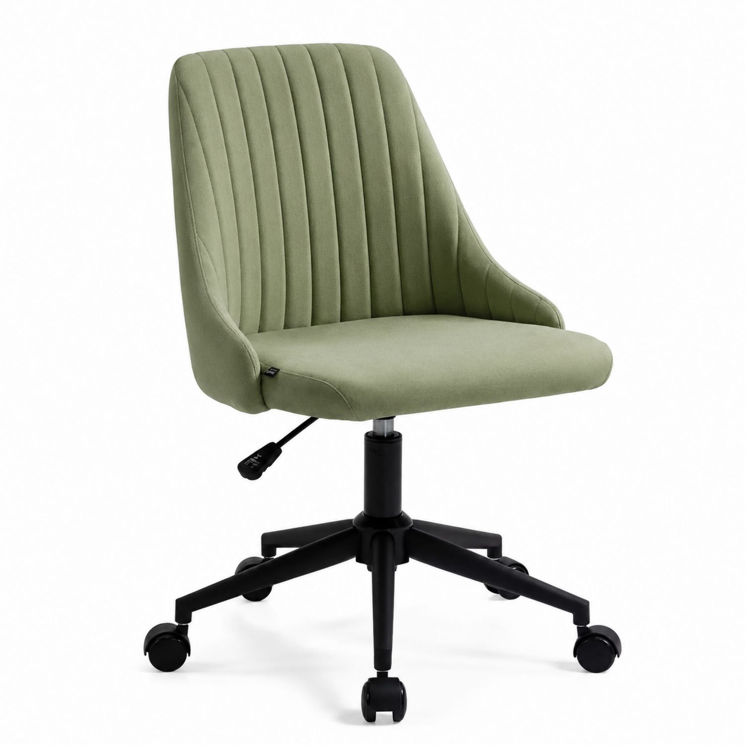 Chaise de bureau en velours vert avec roulettes-solvirekan