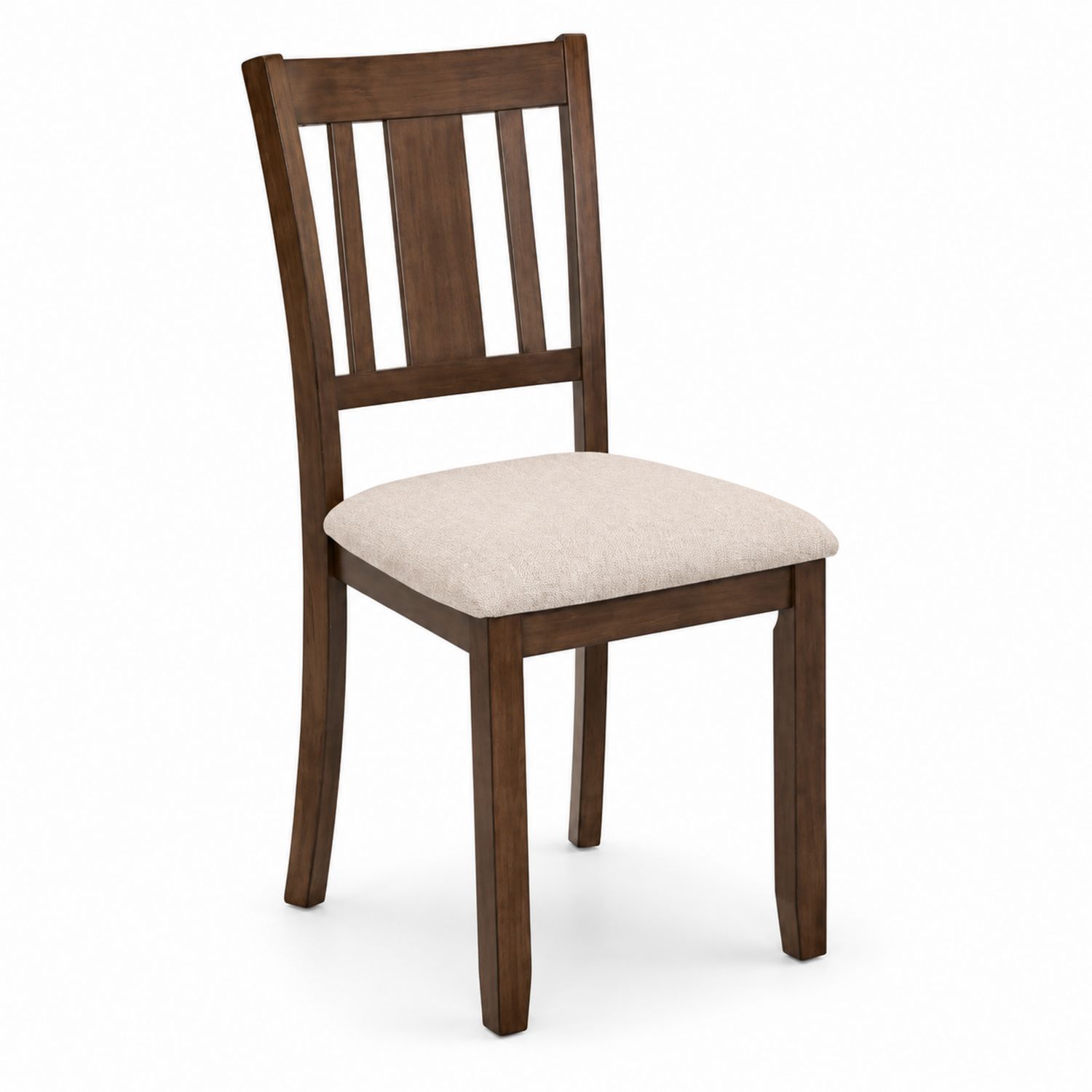 Chaise en bois avec assise rembourrée beige-solvirekan