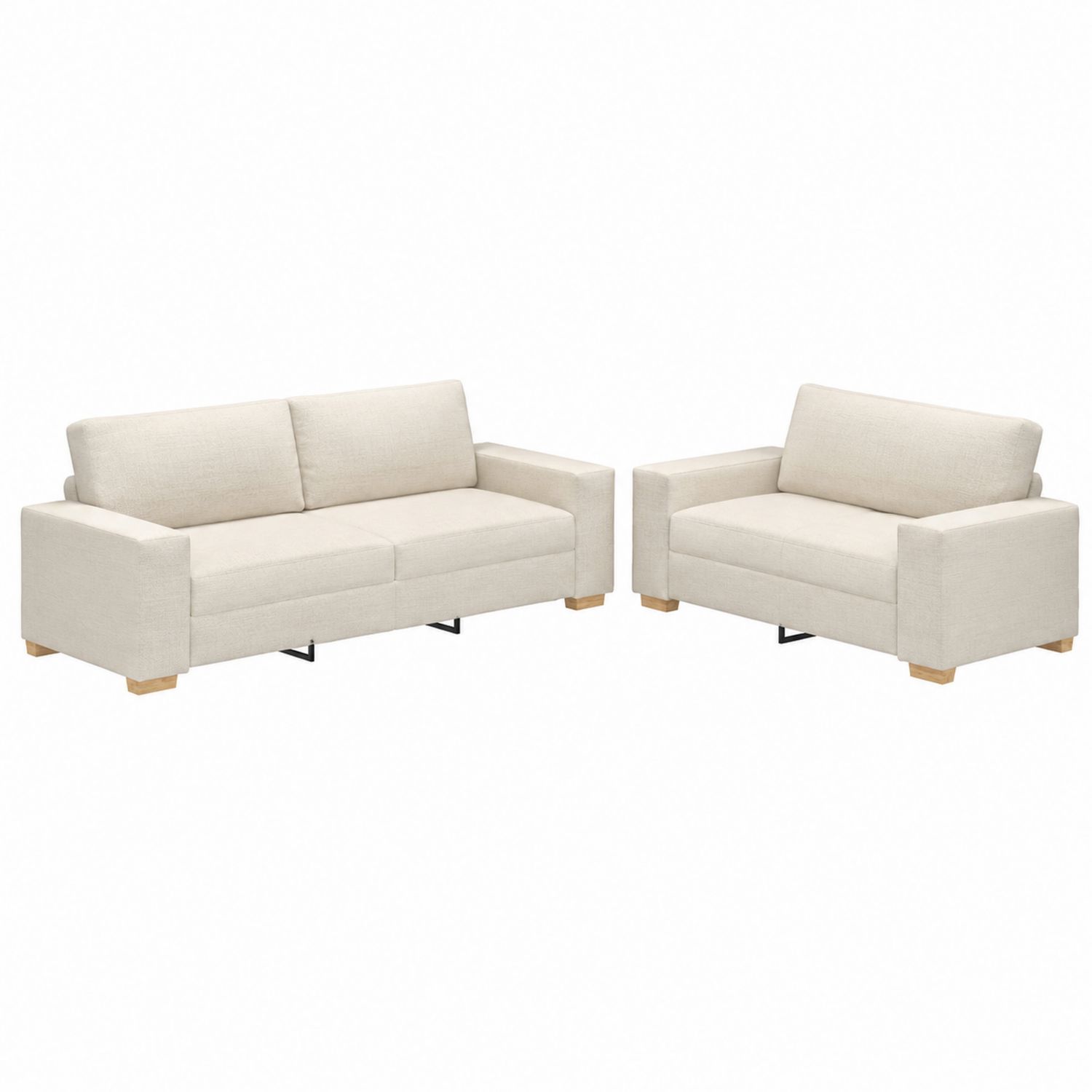 Ensemble de Canapés en Tissu Beige-solvirekan