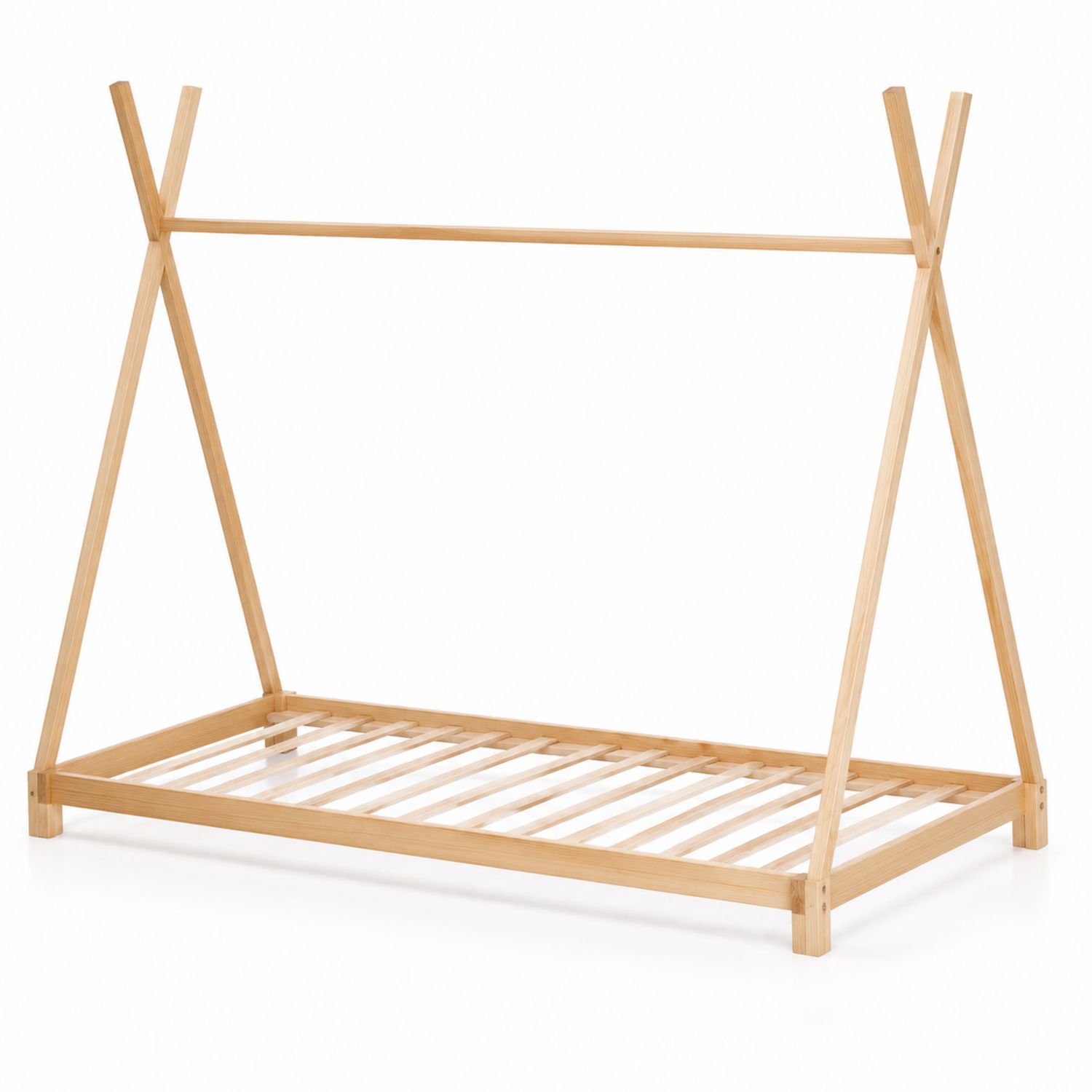 Lit pour enfant en bois de pin 200 cm x 90 cm-solvirekan