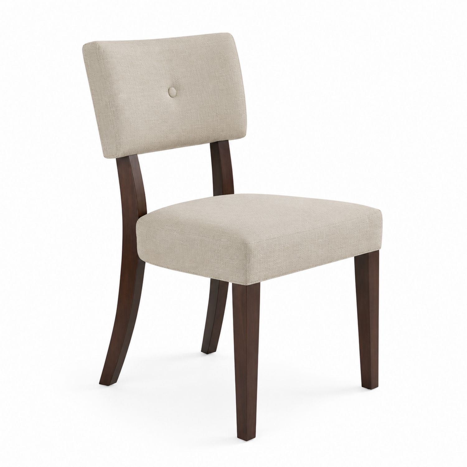 Chaise de salle à manger en bois et tissu beige 95x45x55 cm-solvirekan