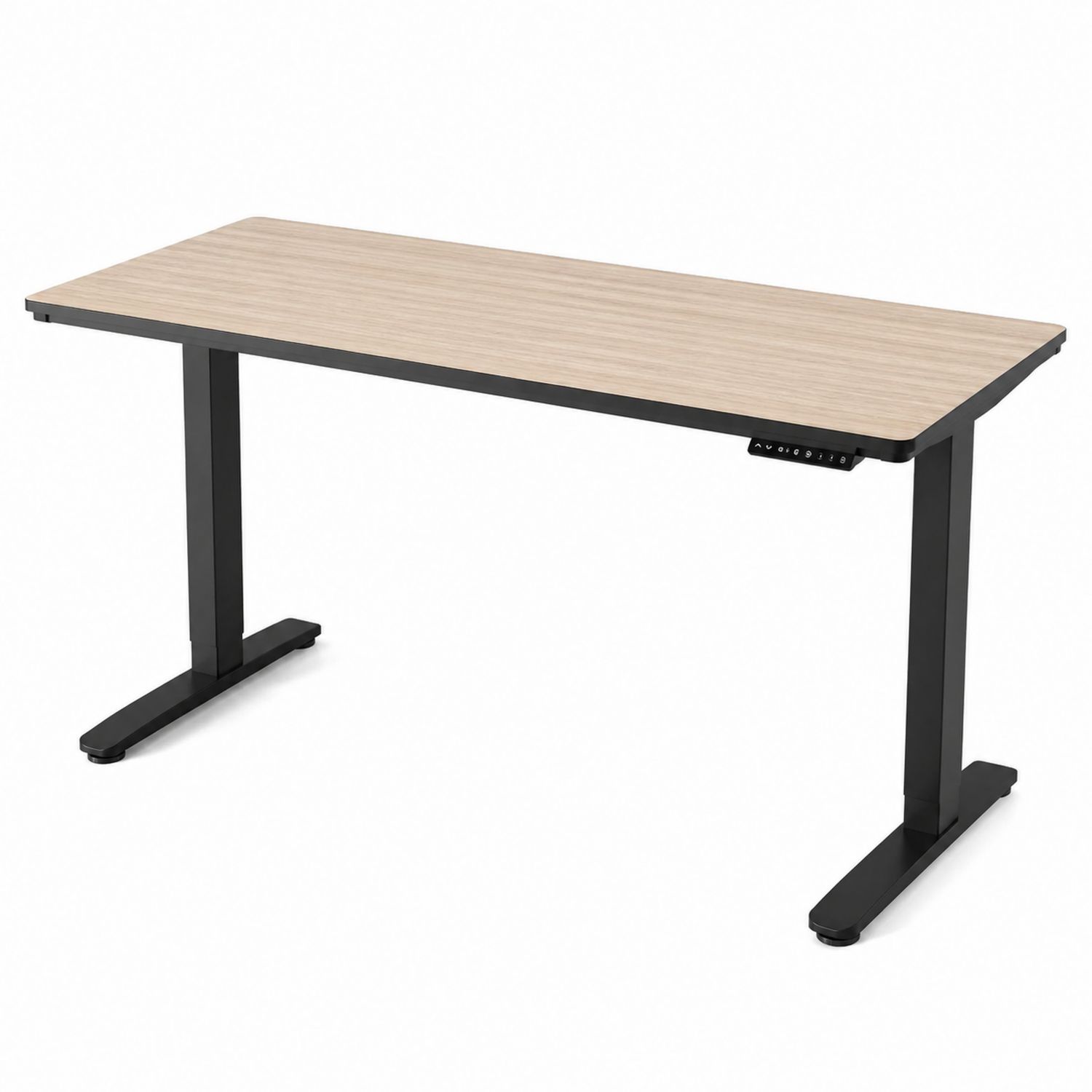 Bureau en métal avec plateau en bois laminé réglable 140x70 cm-solvirekan