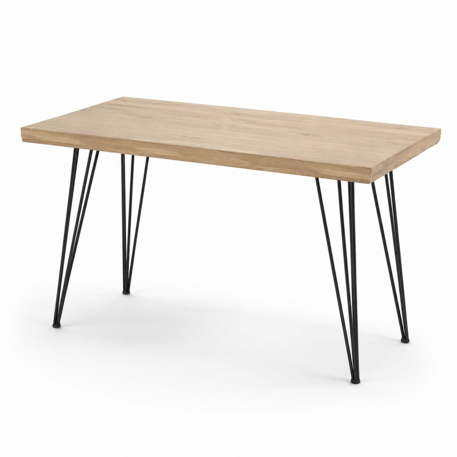 Table à manger en bois et métal Noir 160x90 cm-solvirekan