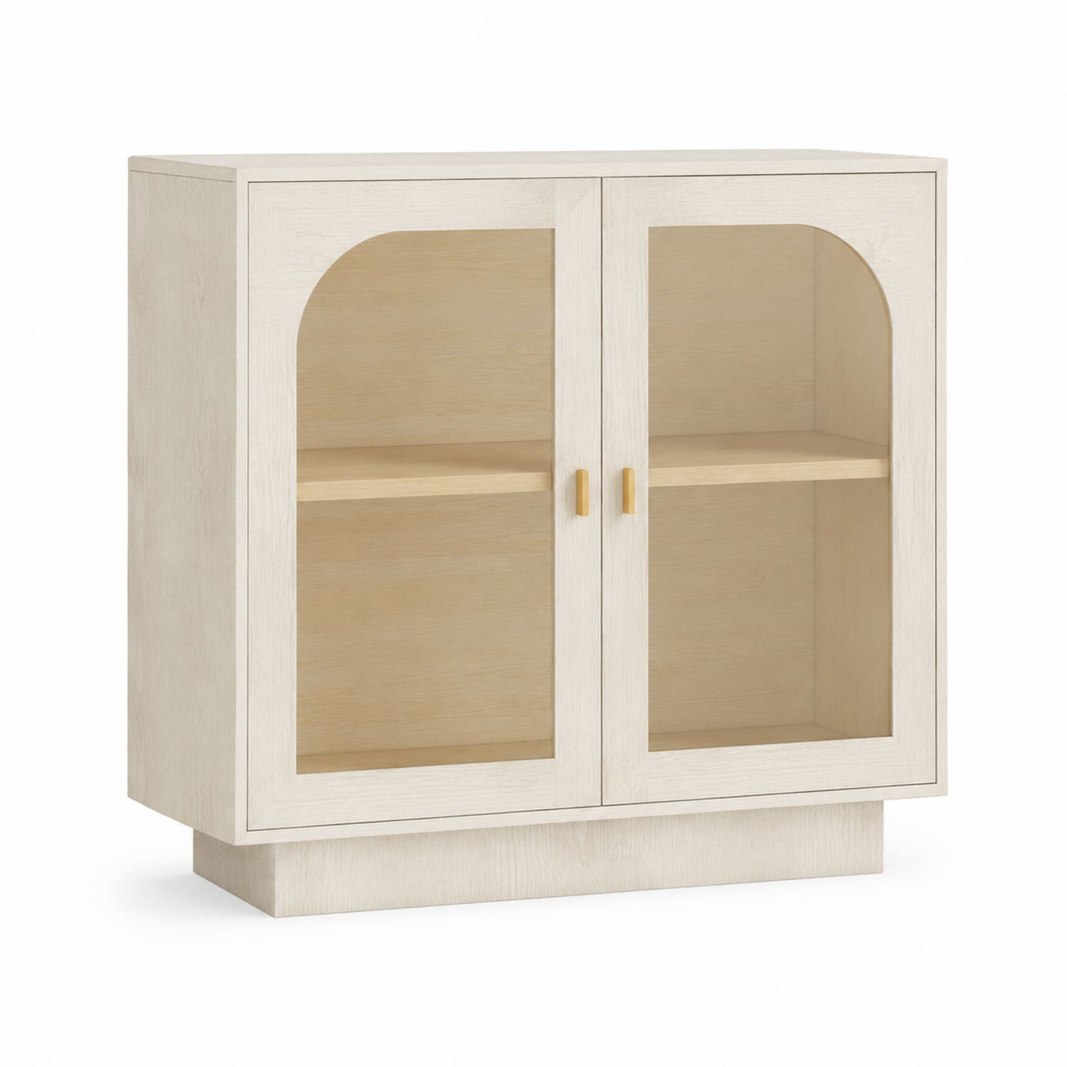 Armoire de rangement en bois avec portes vitrées en verre trempé 120x85x40 cm-solvirekan