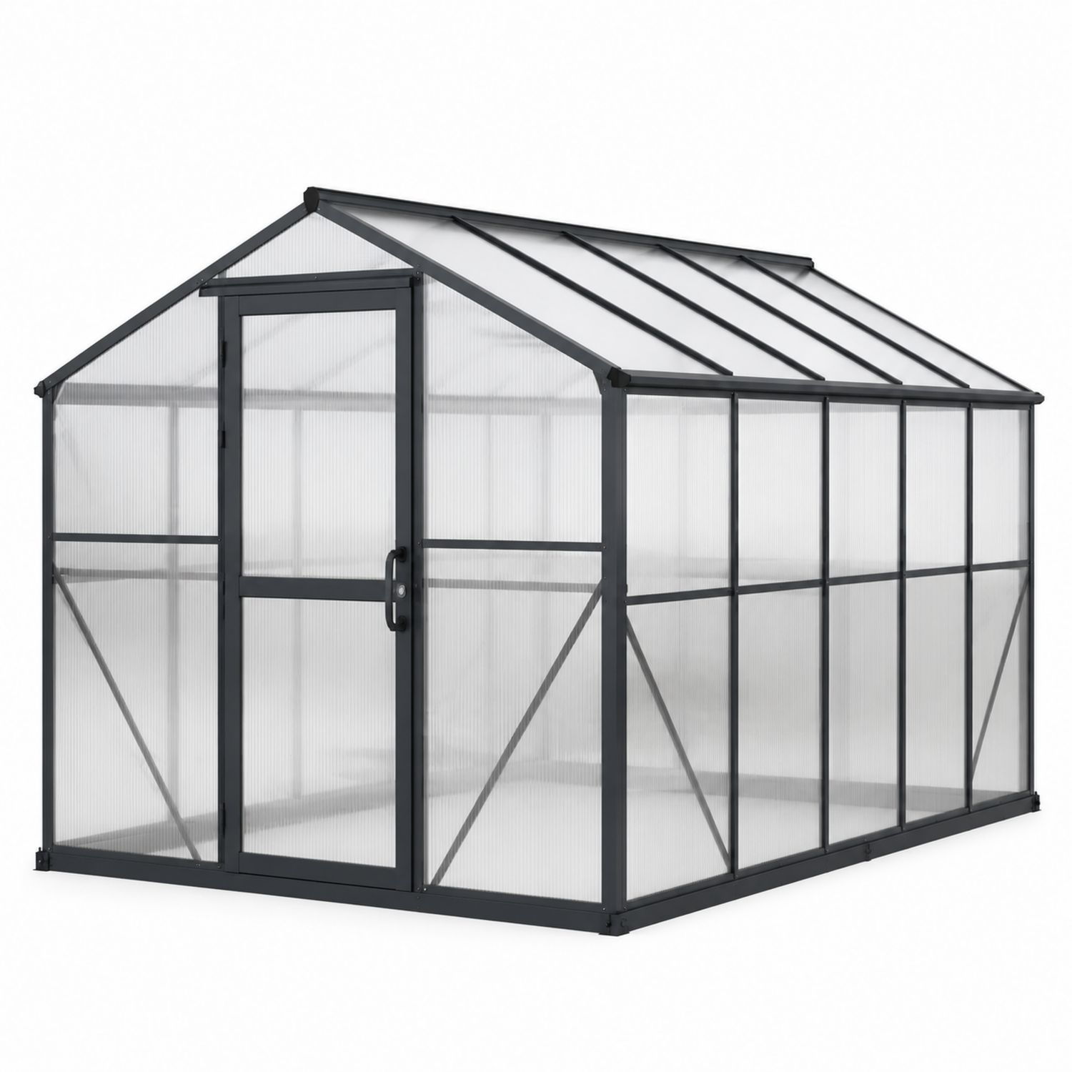 Serre de Jardin en Aluminium et Polycarbonate Transparent-solvirekan