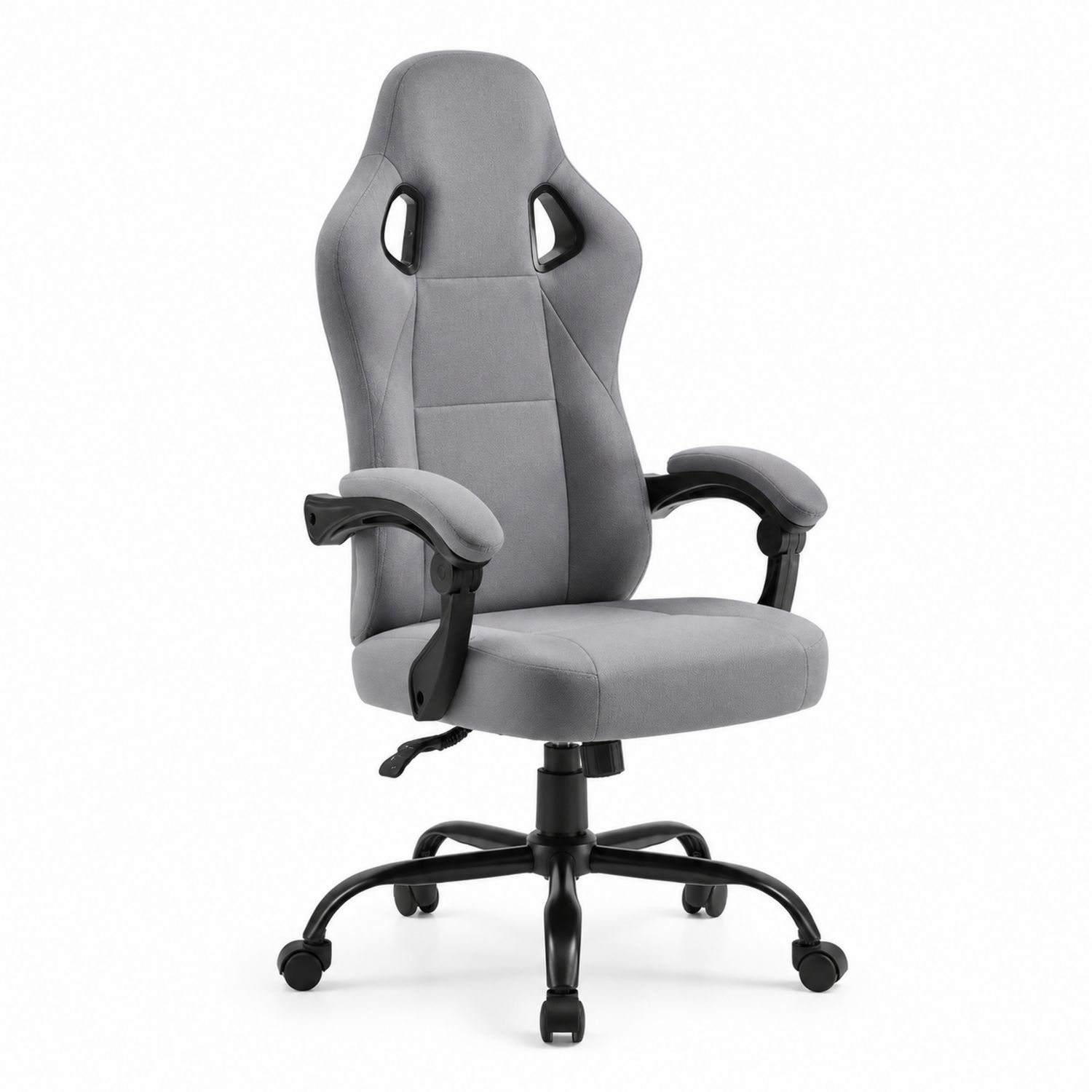 Chaise de bureau tissu avec accoudoirs-solvirekan