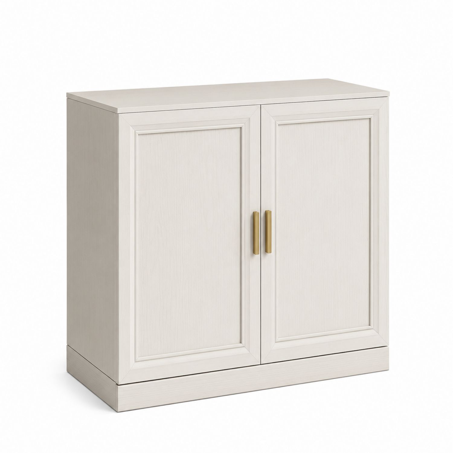 Buffet en Bois Massif avec Portes en Blanc-solvirekan