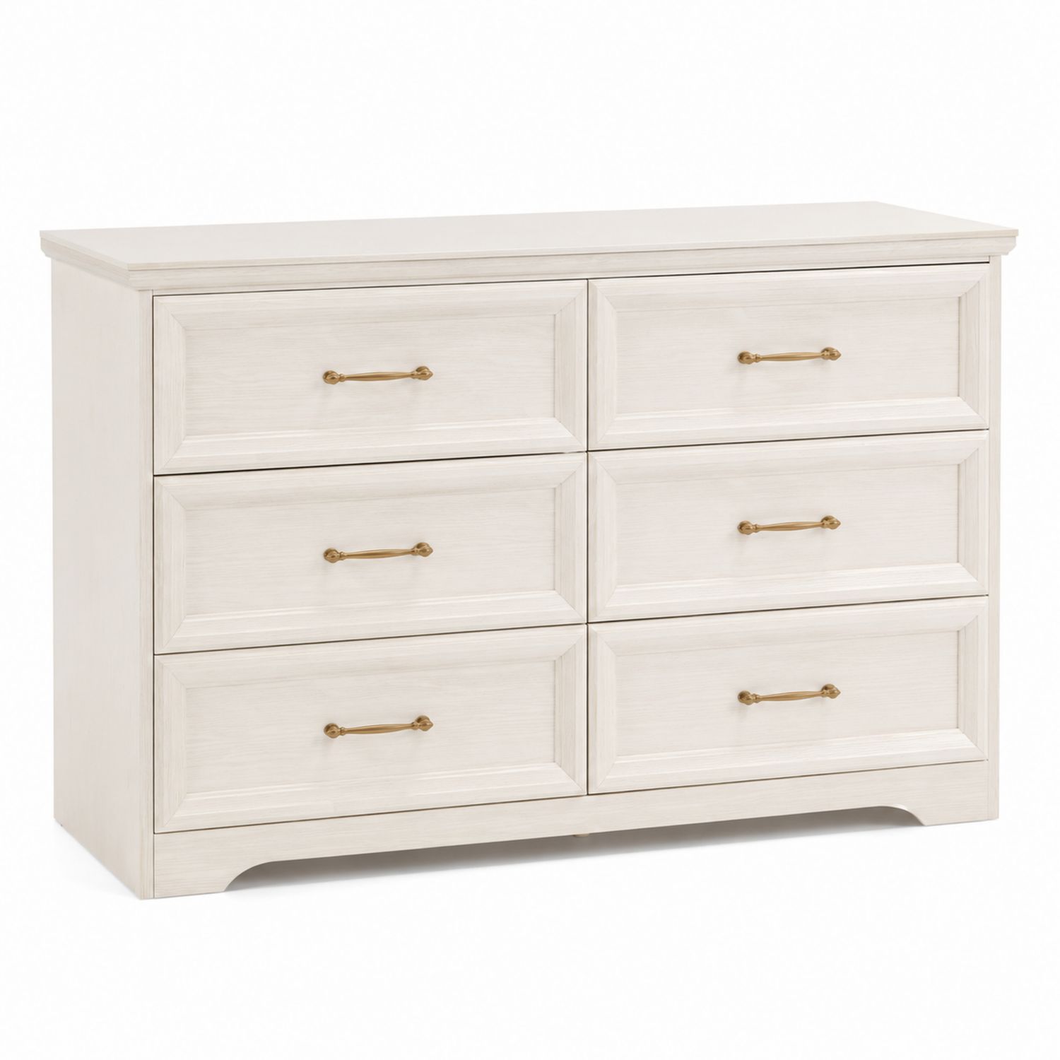 Commode en Bois avec 6 Tiroirs Blanc-solvirekan