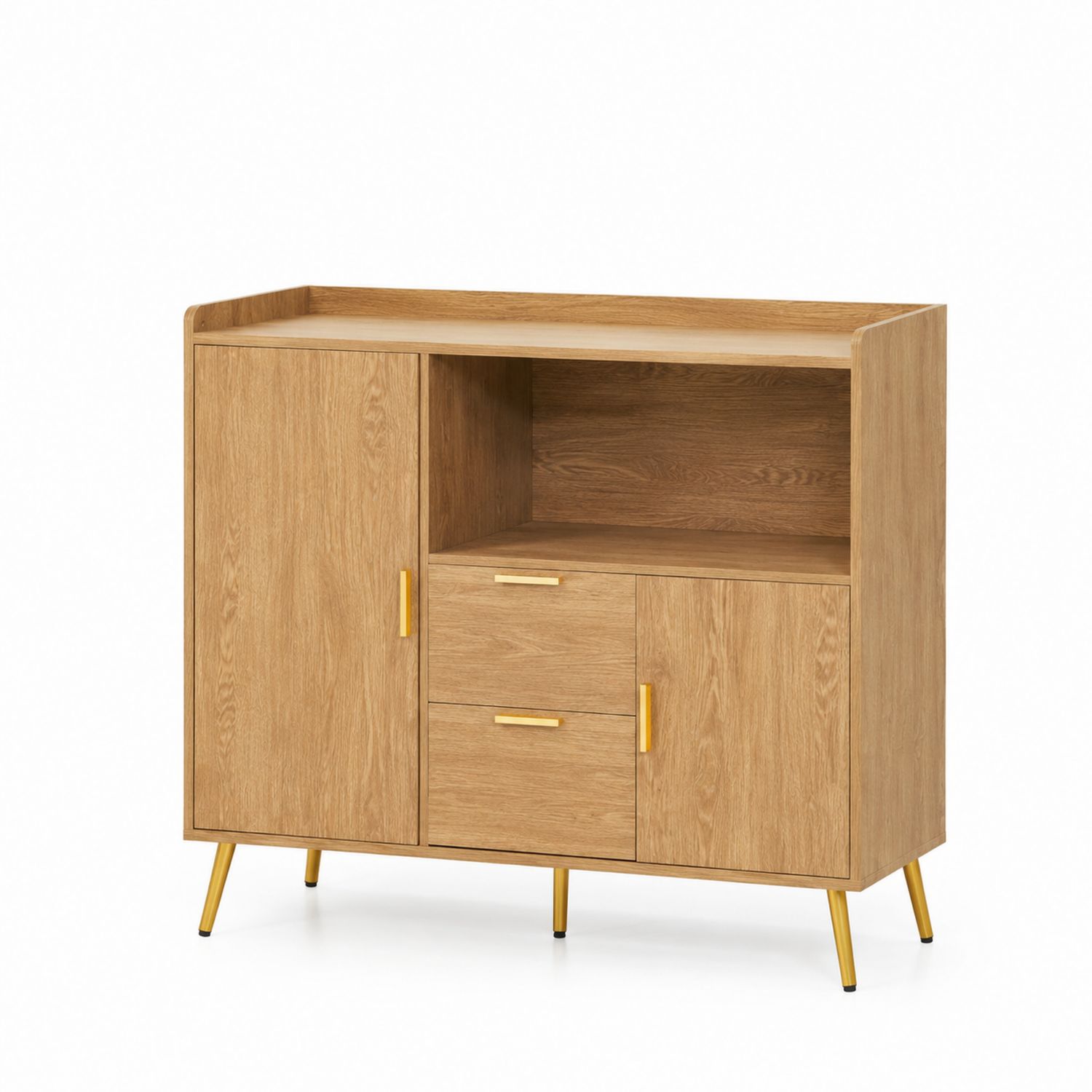 Buffet en bois avec portes et tiroirs-solvirekan