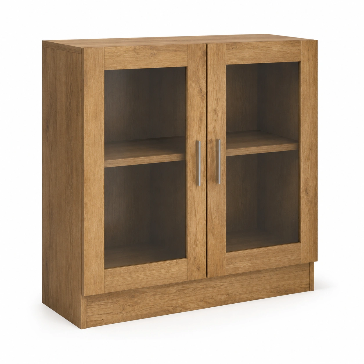Vitrina compacta con puertas de vidrio-AnvoraLiving
