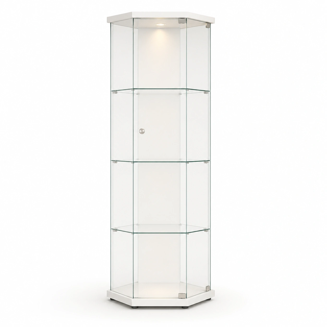 Vitrina de vidrio hexagonal-AnvoraLiving