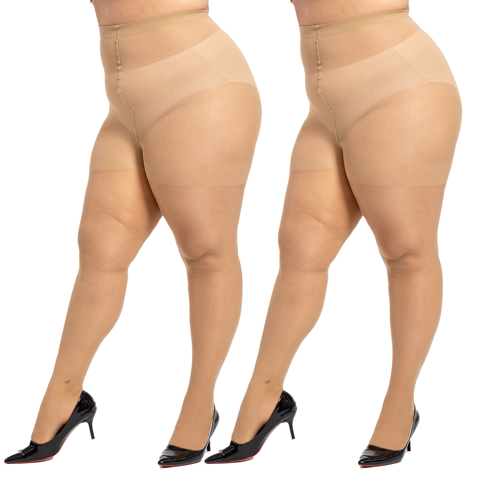 20D Plus Size Pantyhose for Women – Rip-Resist Sheer Tights