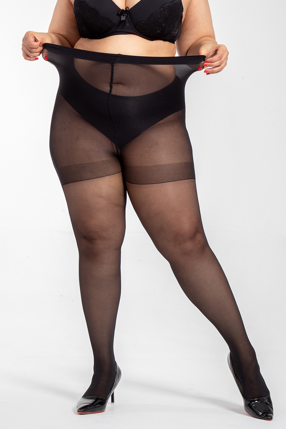2 Pairs Plus Size Pantyhose for Women – Rip-Resist Sheer Tights