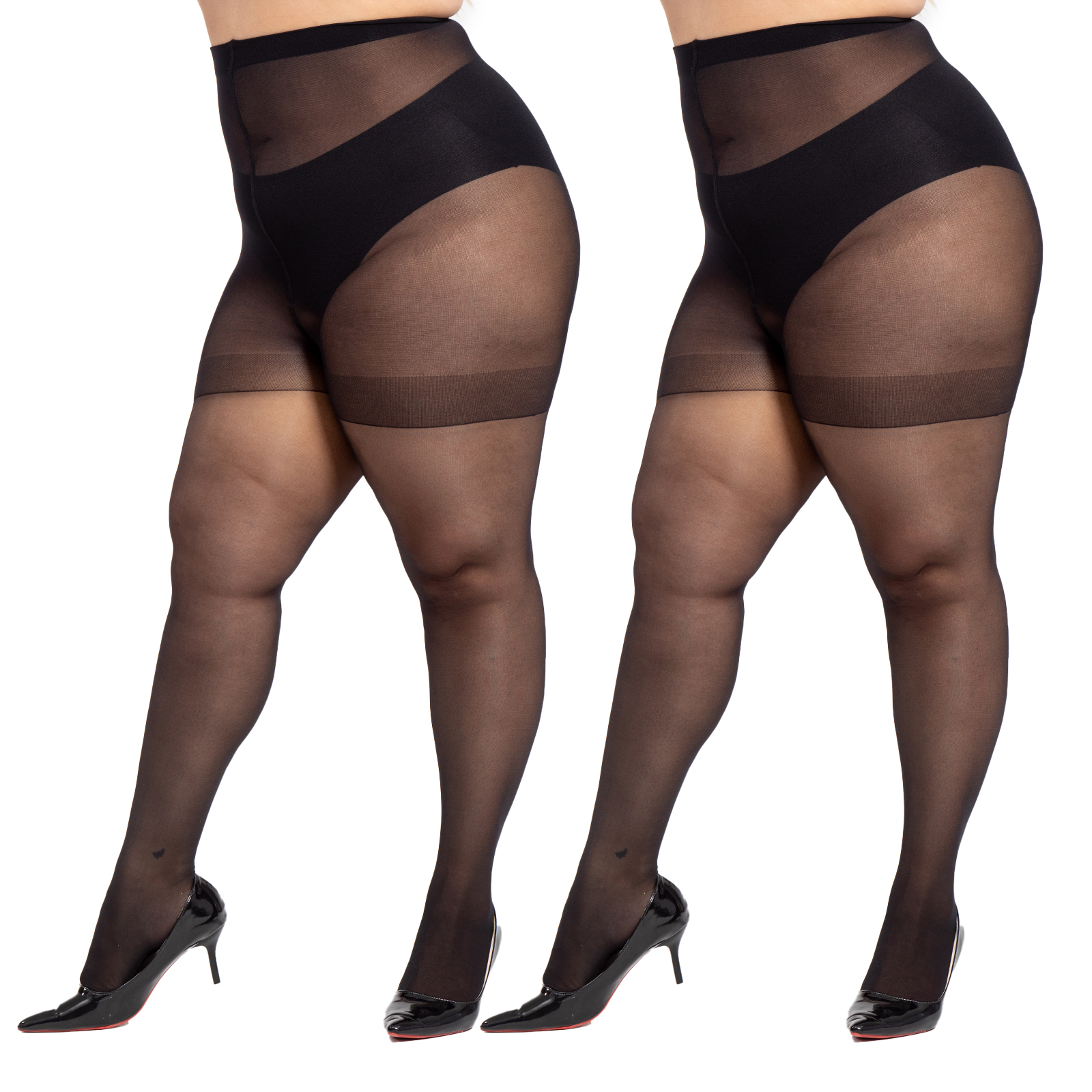 20D Plus Size Pantyhose for Women – Rip-Resist Sheer Tights