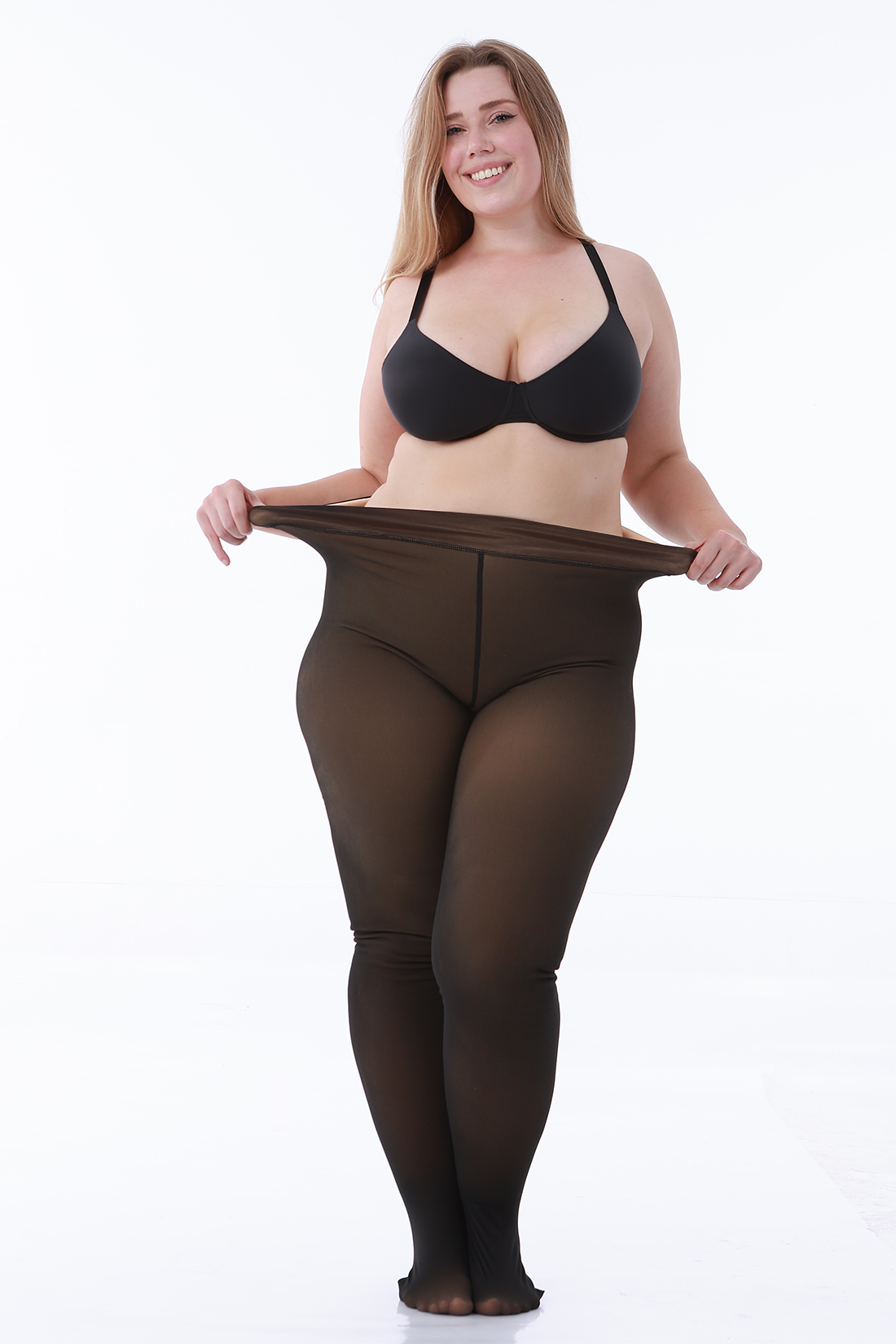 Fleece Lined Tights | Fake Translucent Winter Thermal Leggings | Wholesale & OEM/ODM