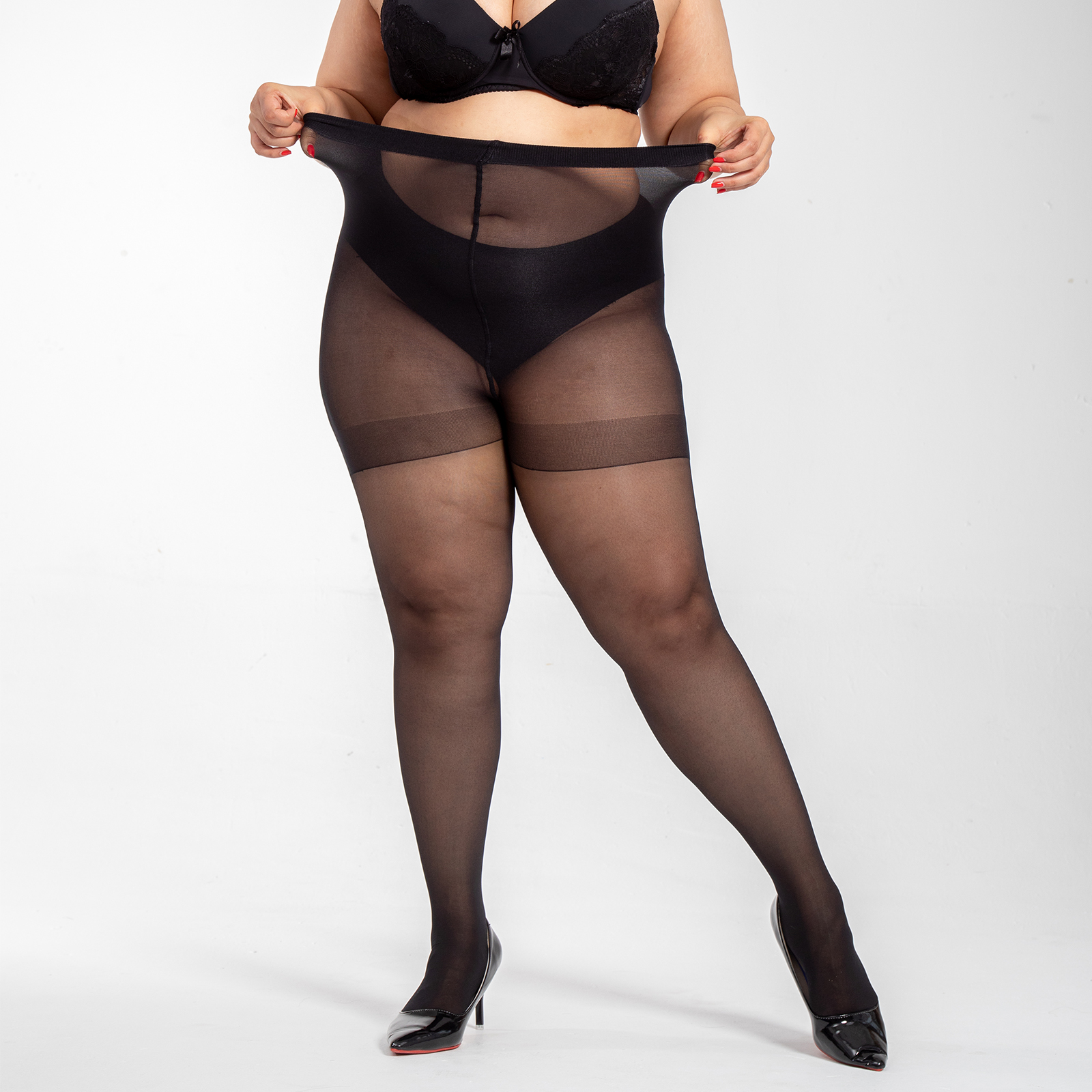 2 Pairs Plus Size Pantyhose for Women – Rip-Resist Sheer Tights