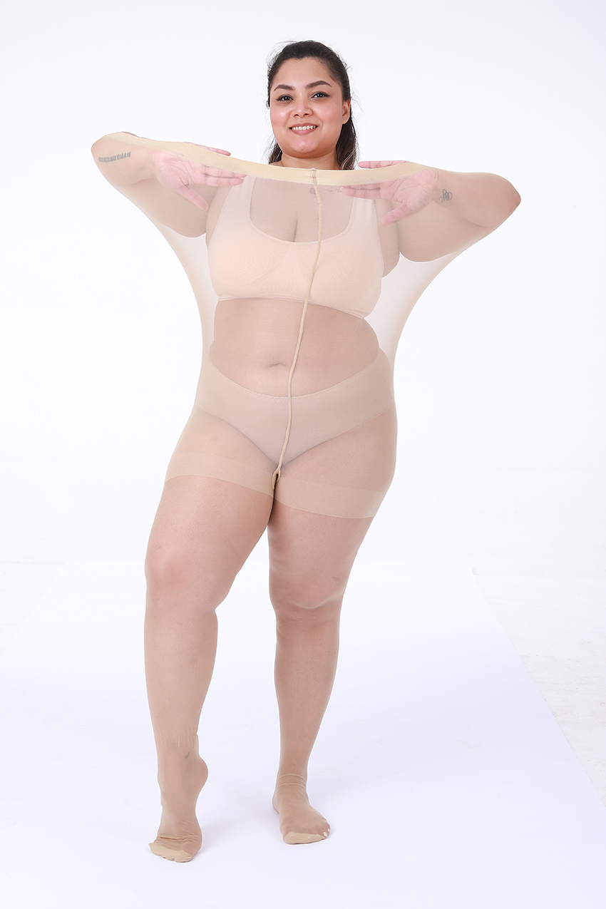 Plus Size Pantyhose for Women – 30D Ultra-Sheer Control Top Tights Reinforced Toe
