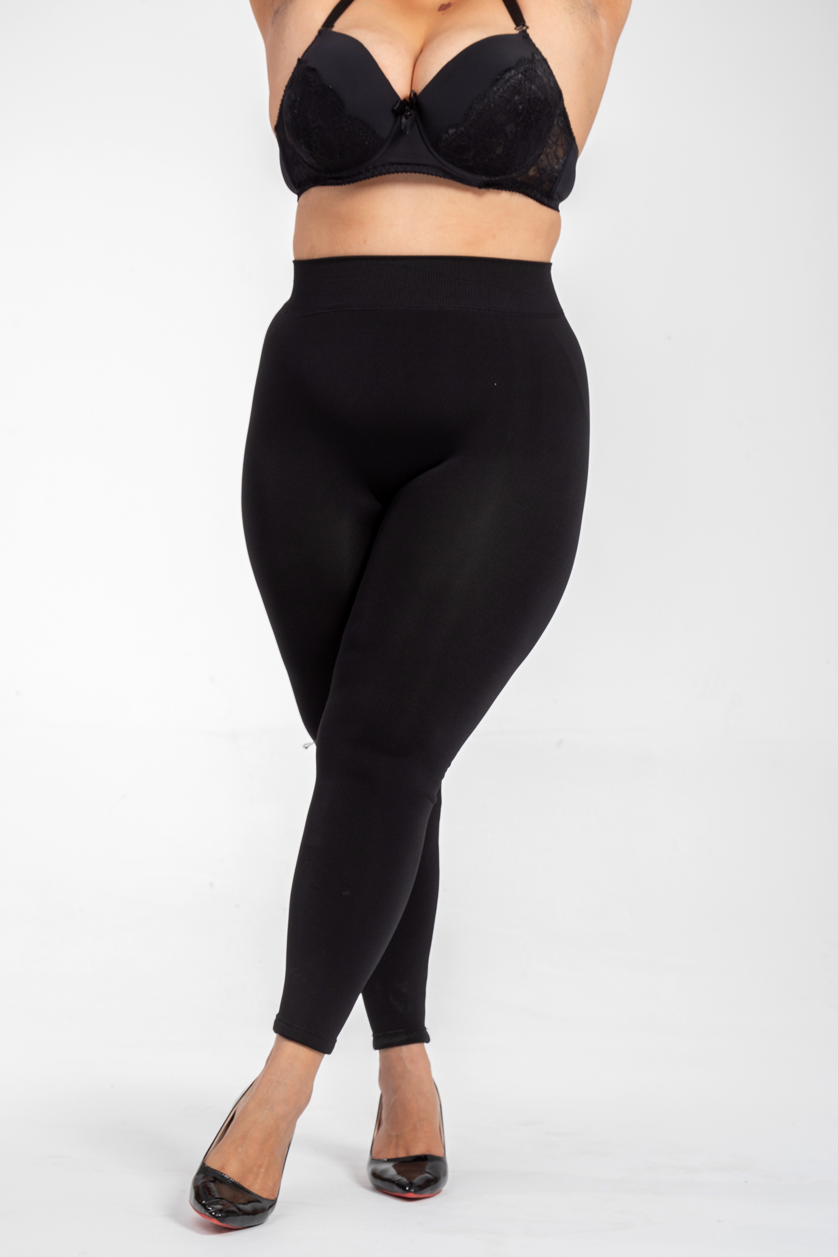 2 Pack Women's Plus Size  Fleece Lined Leggings