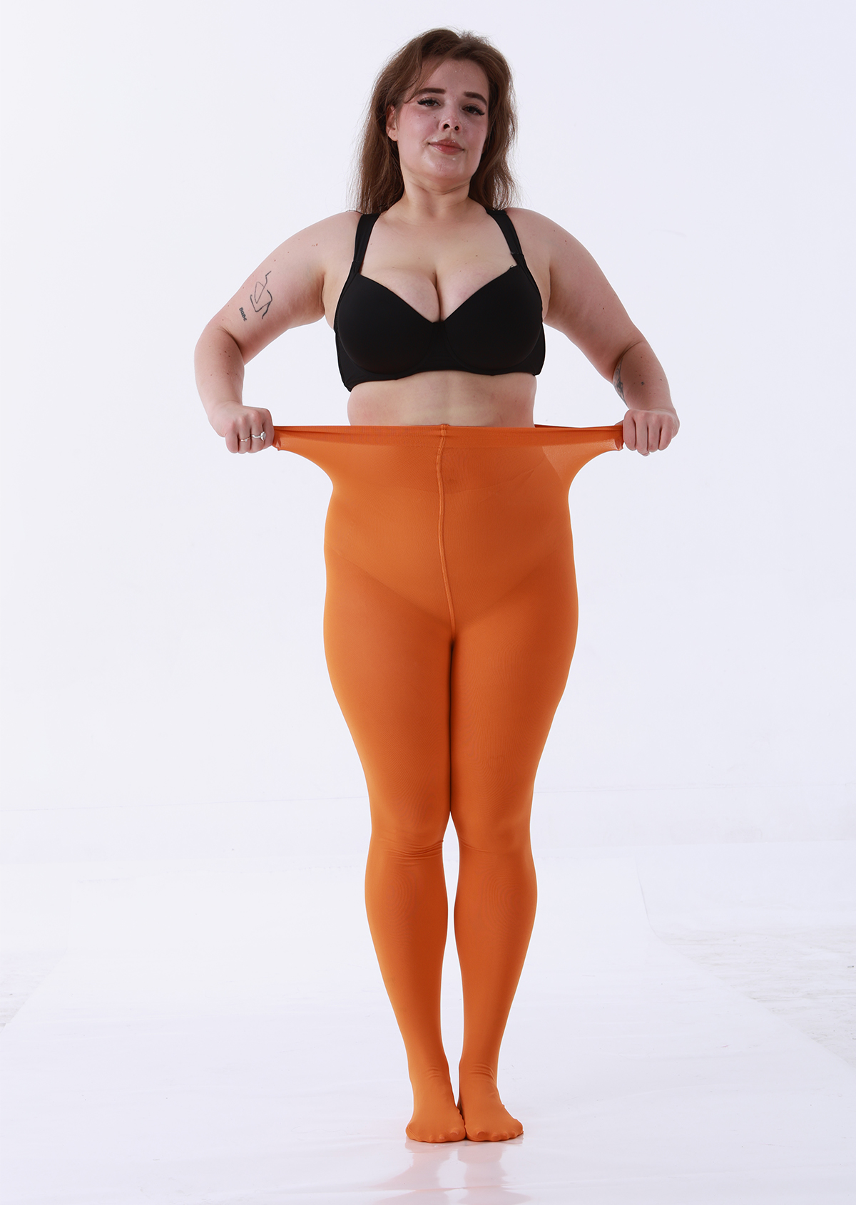 LADYFAN 2-Pack Plus Size Tights - 80D Opaque Black Pantyhose for Women