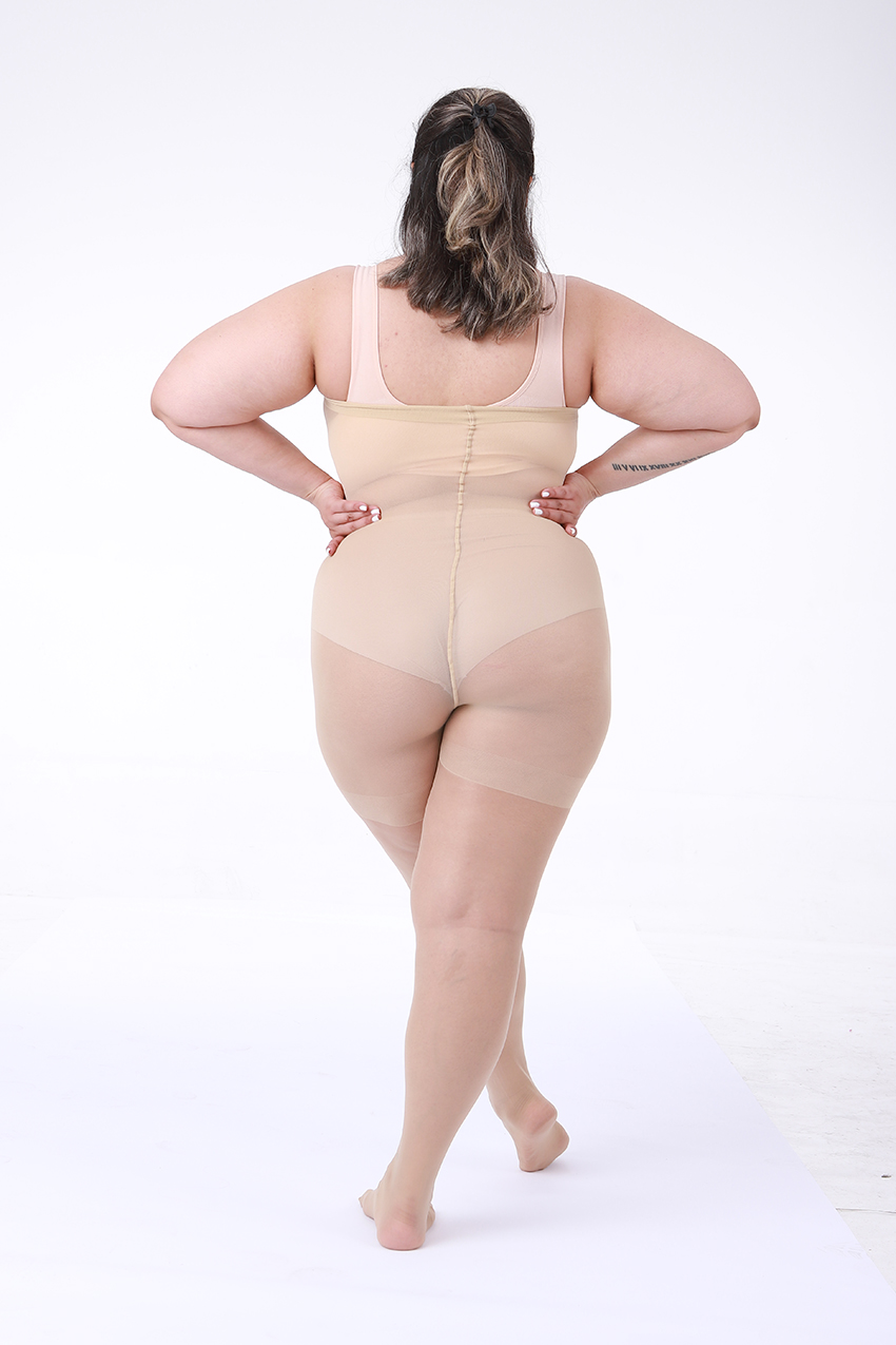 Plus Size Pantyhose for Women – 30D Ultra-Sheer Control Top Tights Reinforced Toe