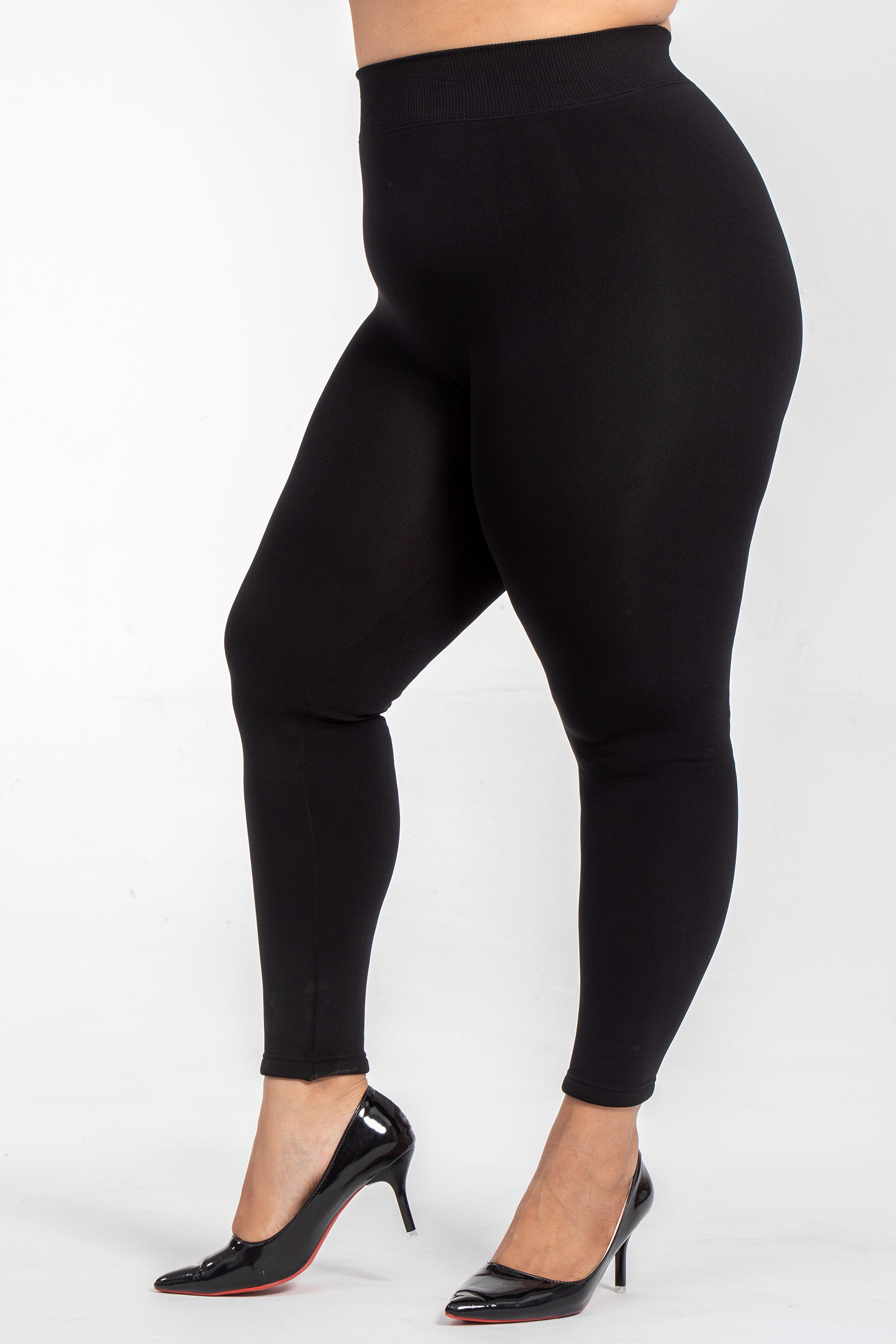 2 Pack Women's Plus Size  Fleece Lined Leggings