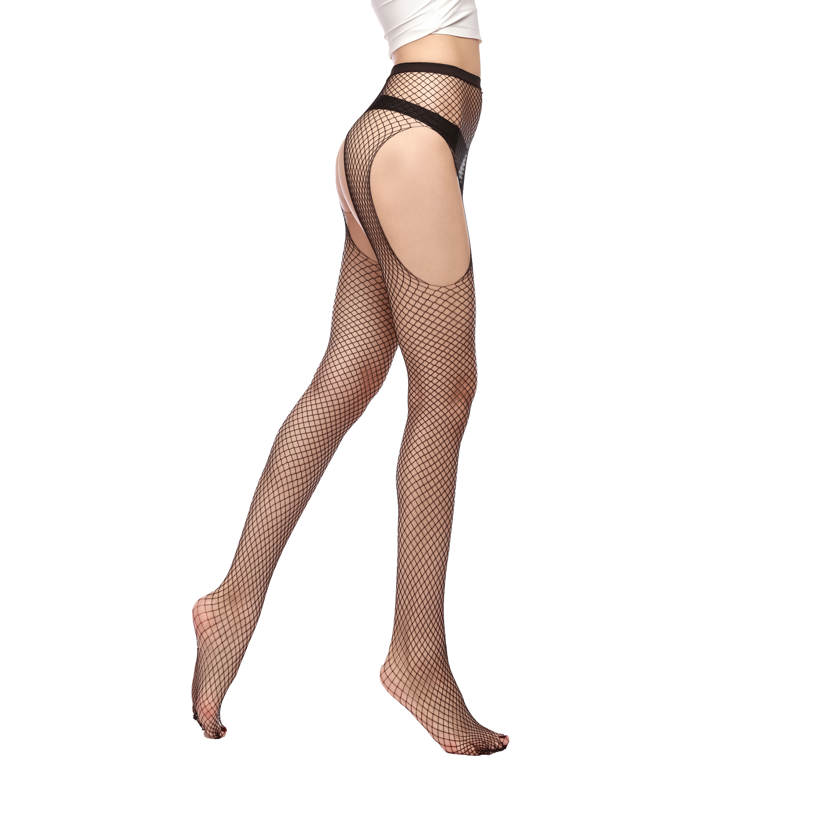4 Pack Fishnet Stockings High Waist Tights Pantyhose  Women's Sexy Stockings-LADYFAN