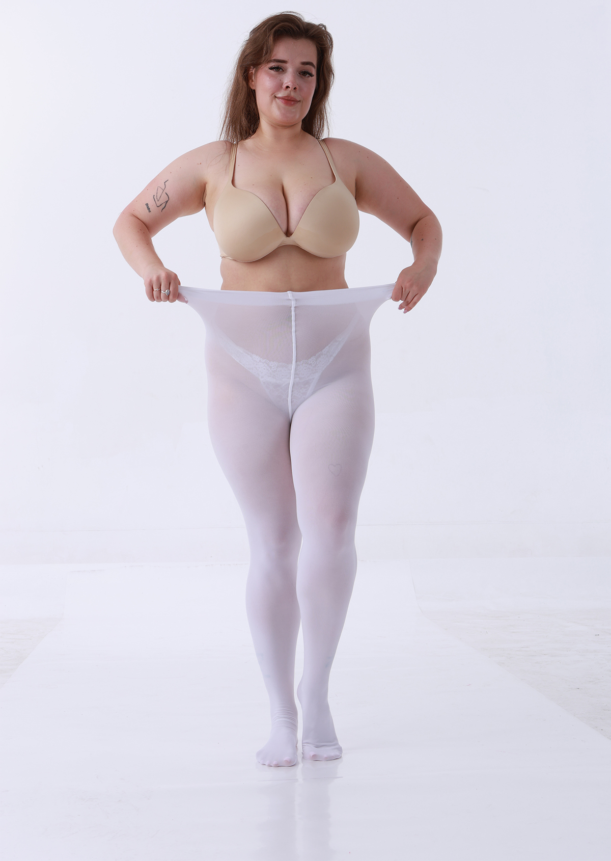 LADYFAN 2-Pack Plus Size Tights - 80D Opaque Black Pantyhose for Women