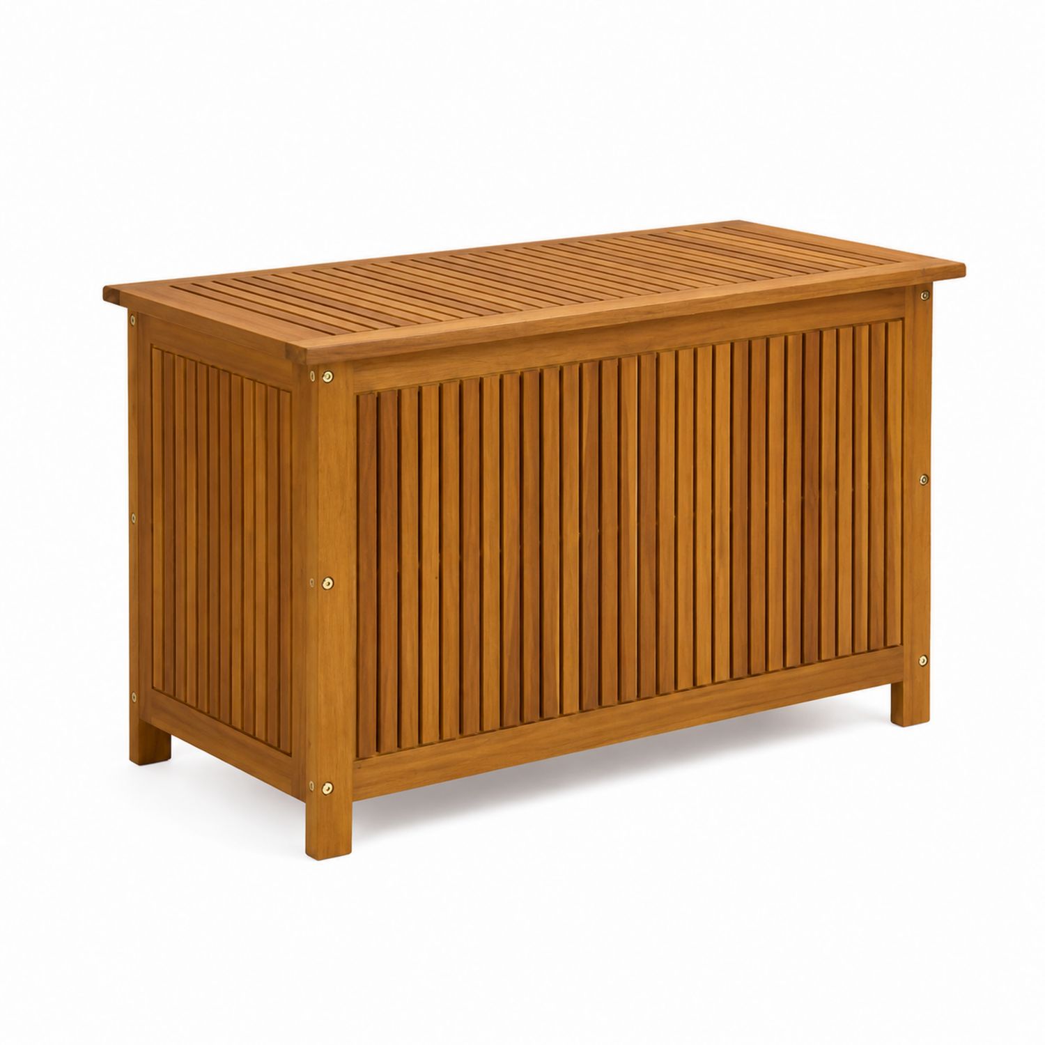 Banc de rangement en bois d'acacia-Xelvoriant