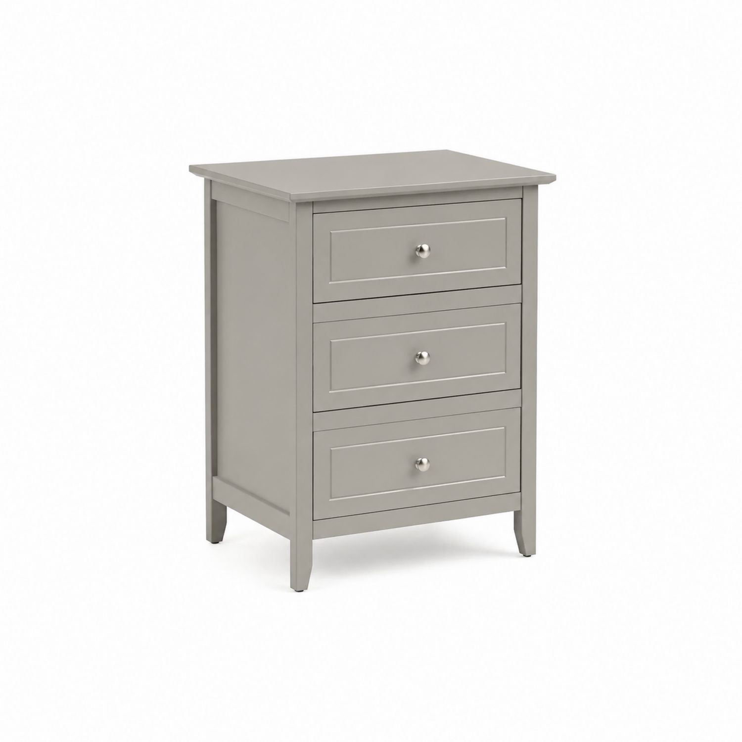 Commode en Bois 3 Tiroirs Gris-Xelvoriant