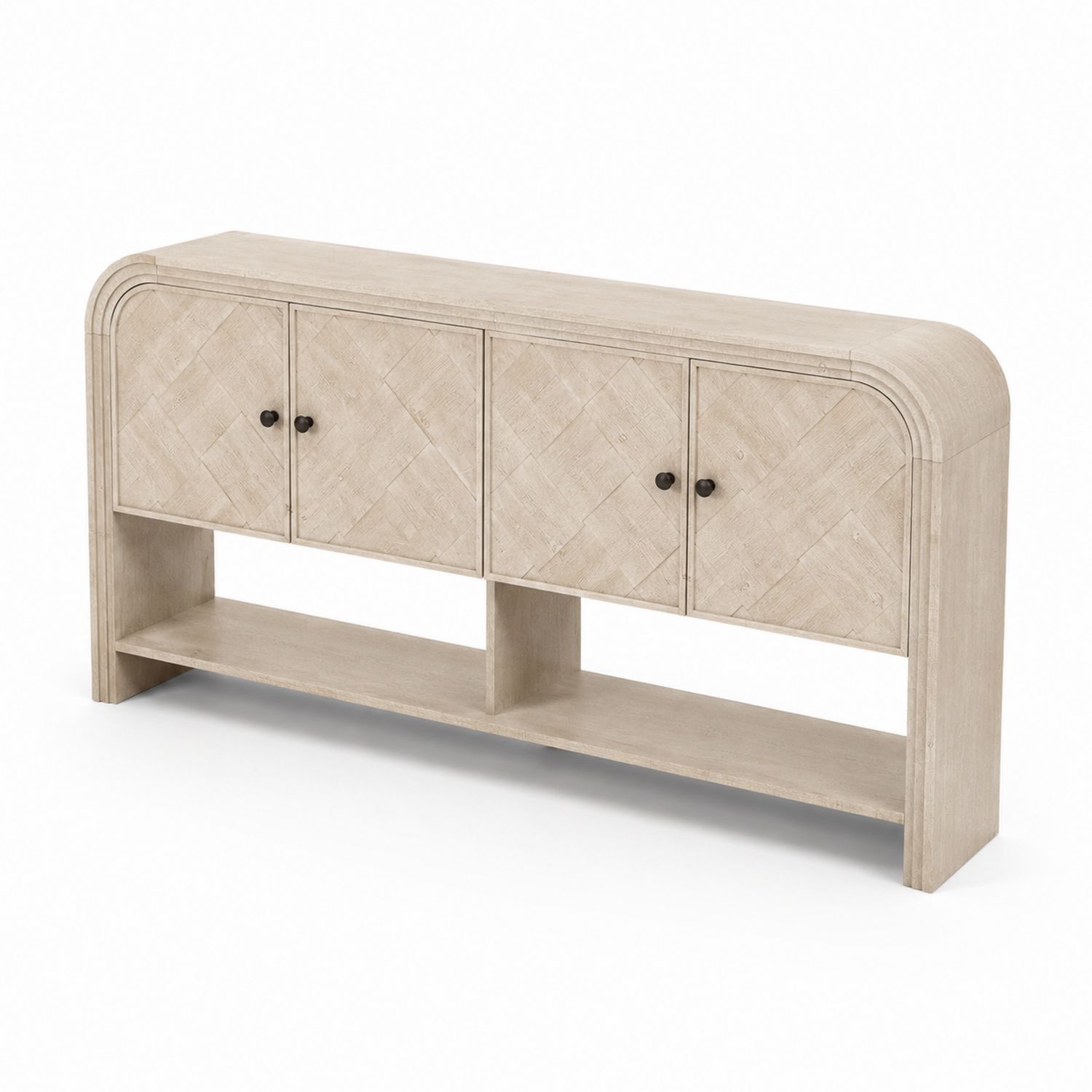 Console en bois d'orme avec portes battantes 150x40x75 cm-Xelvoriant