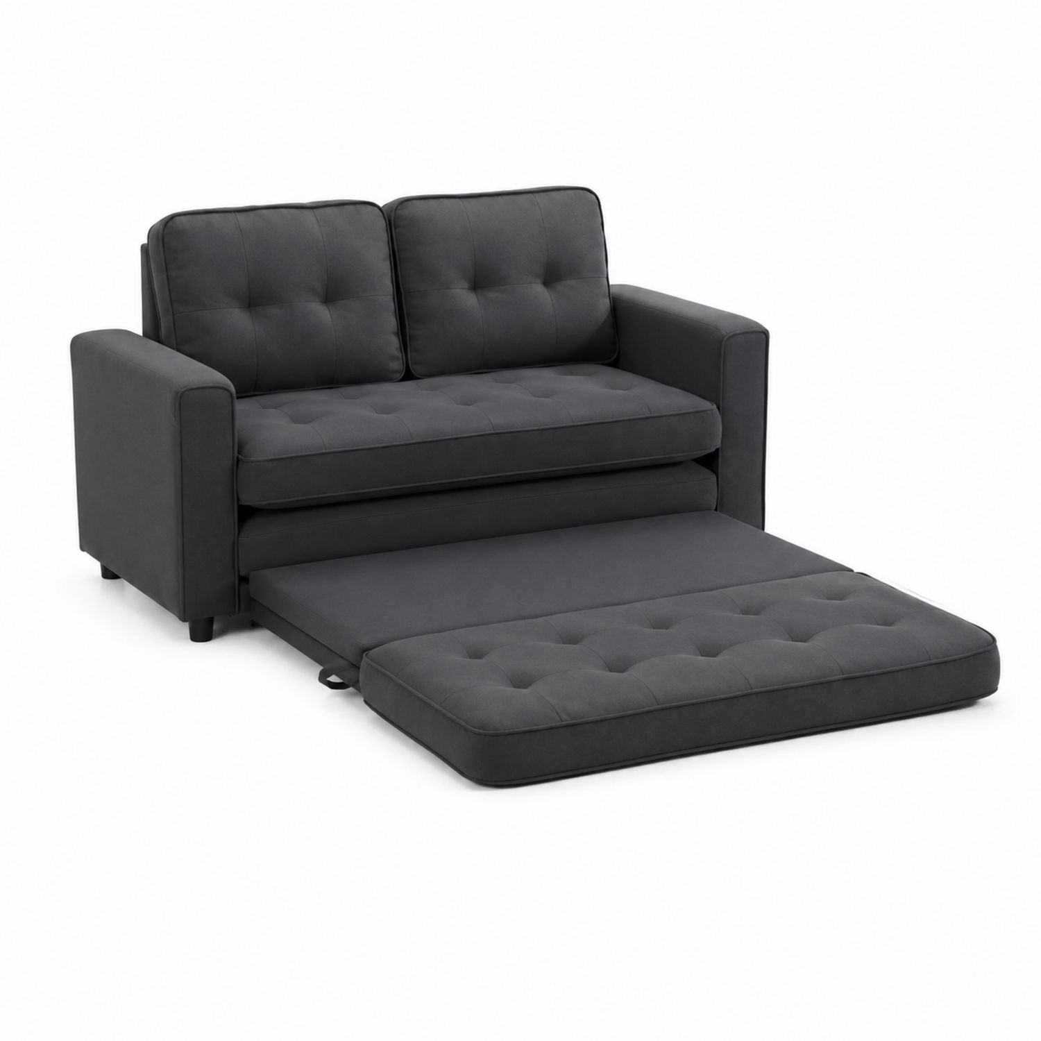 Canapé convertible 2 places en tissu Gris-Xelvoriant