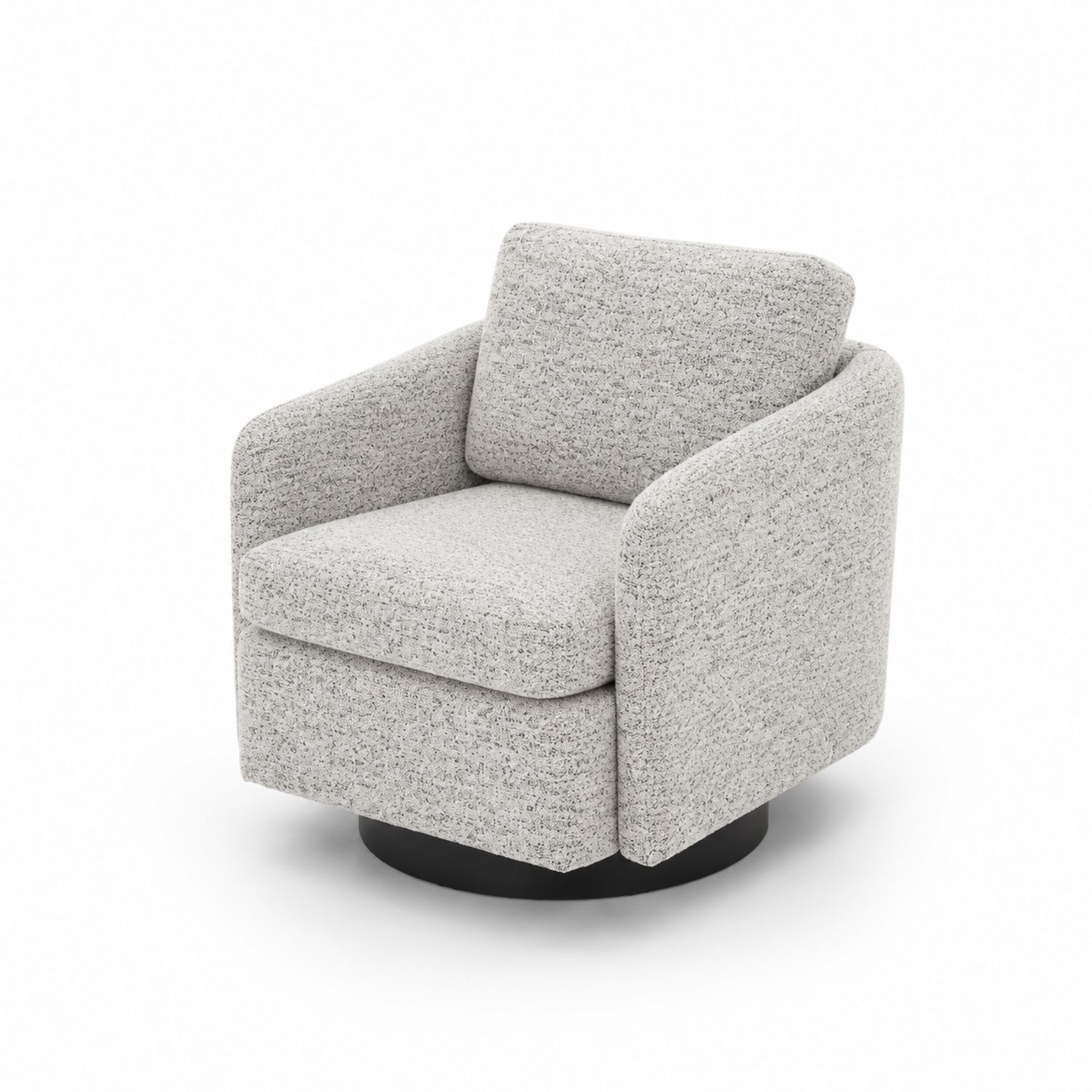 Fauteuil pivotant en tissu gris-Xelvoriant
