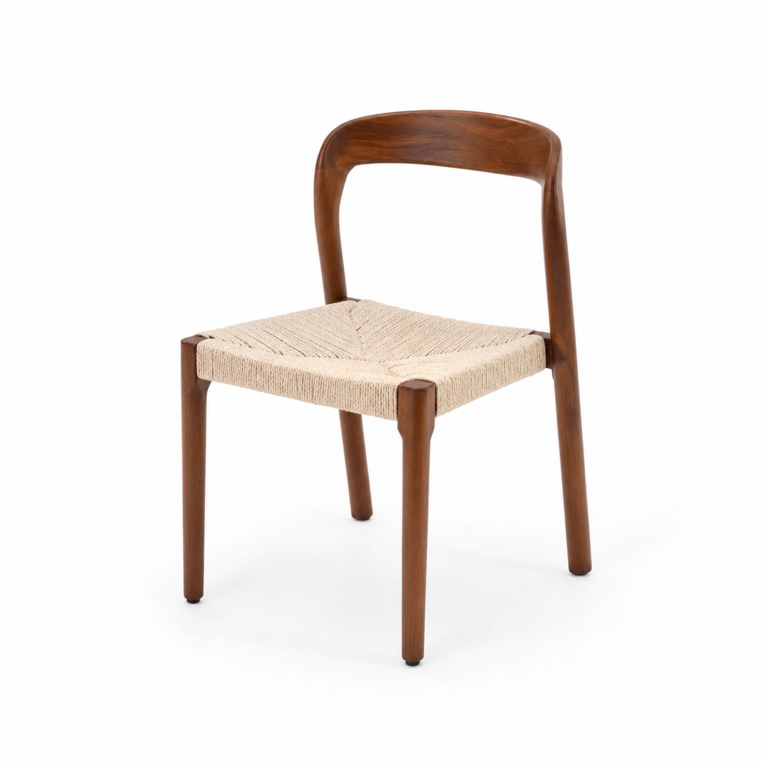 Chaise en bois avec assise en corde-Xelvoriant