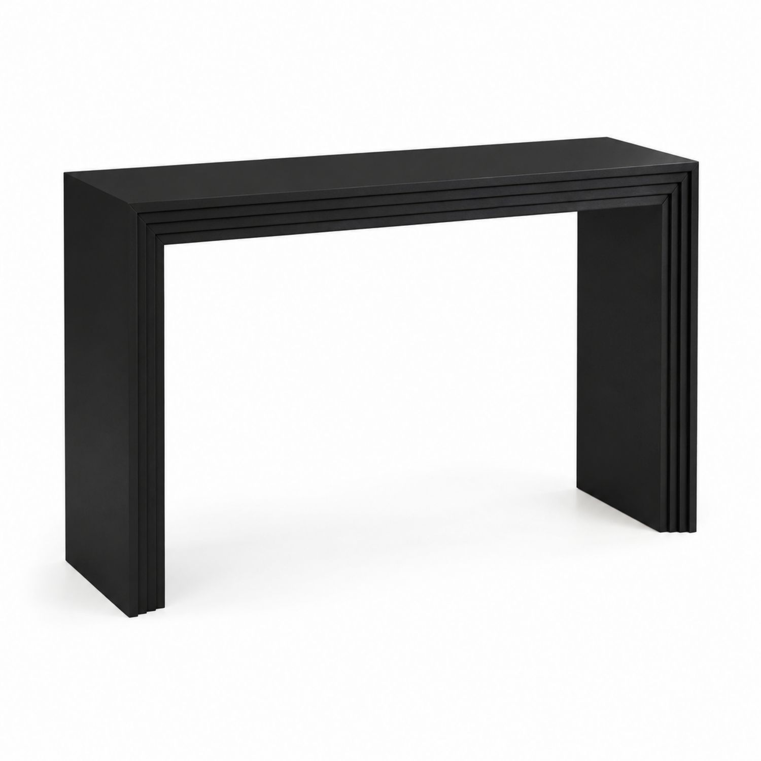 Table console rectangulaire en MDF noir-Xelvoriant