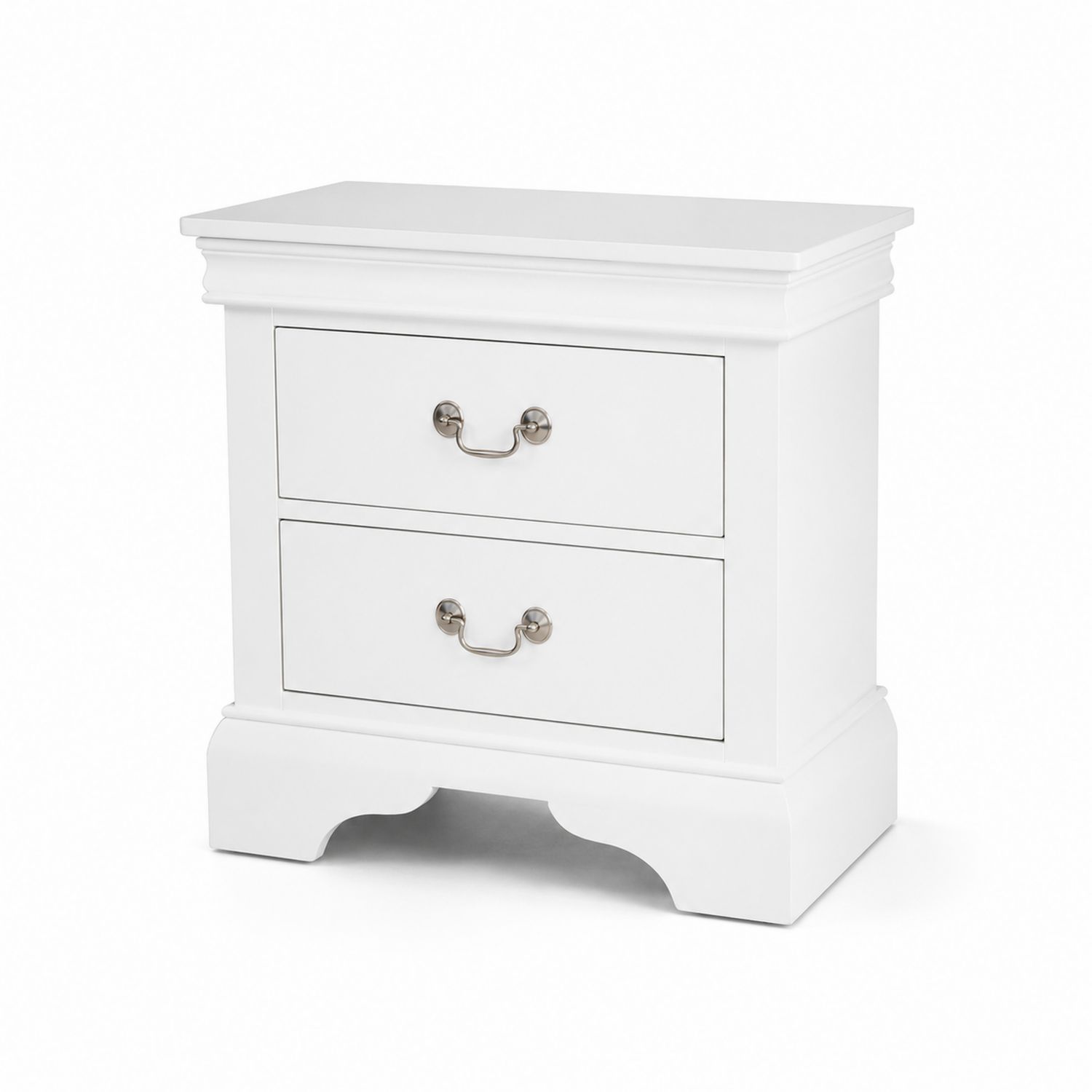 Table de chevet en bois avec 2 tiroirs