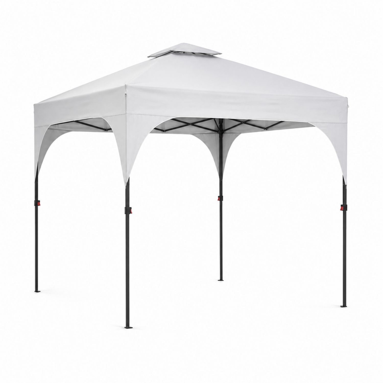 Tonnelle pliante carrée en acier et polyester Blanc 3x3m