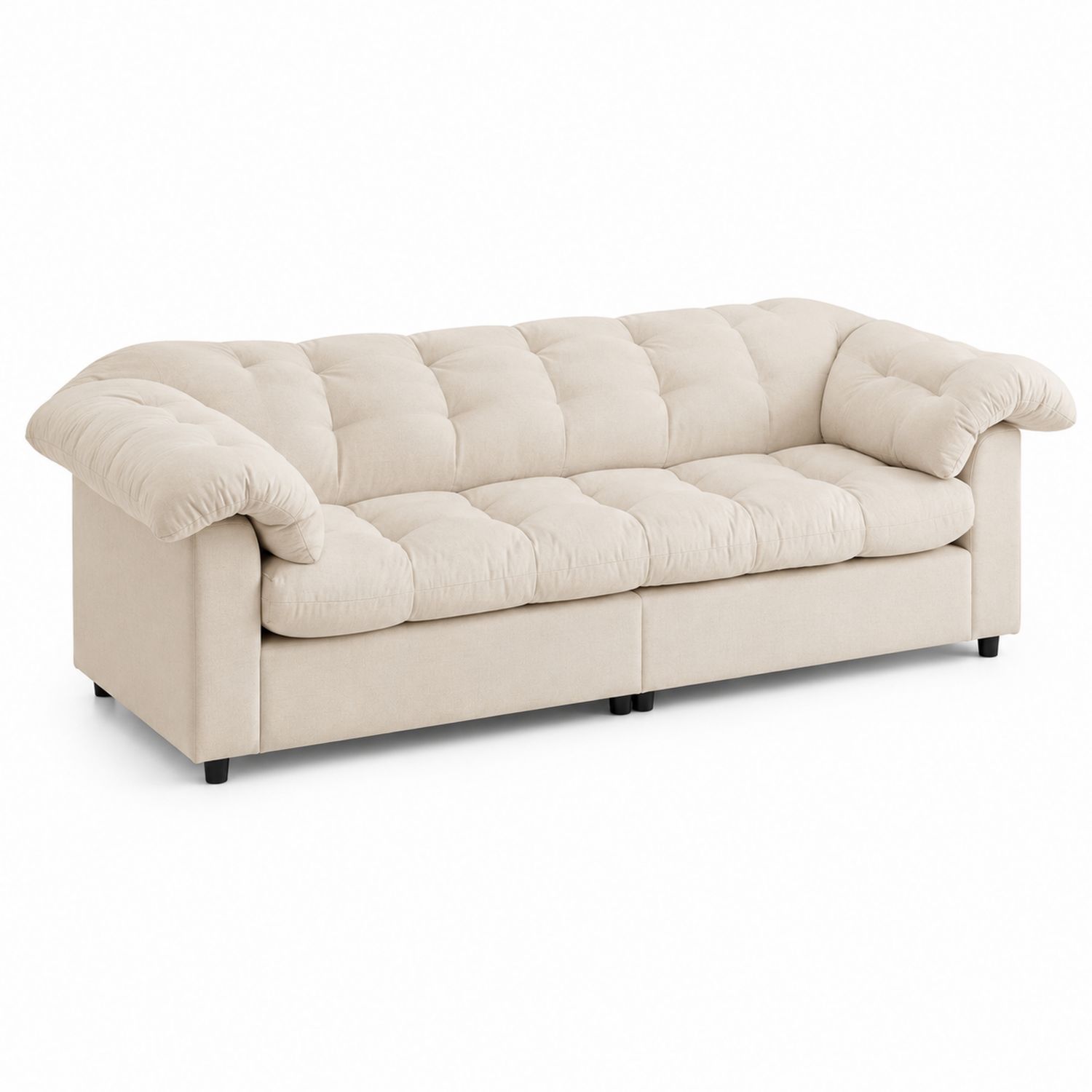 Canapé 3 places en tissu beige