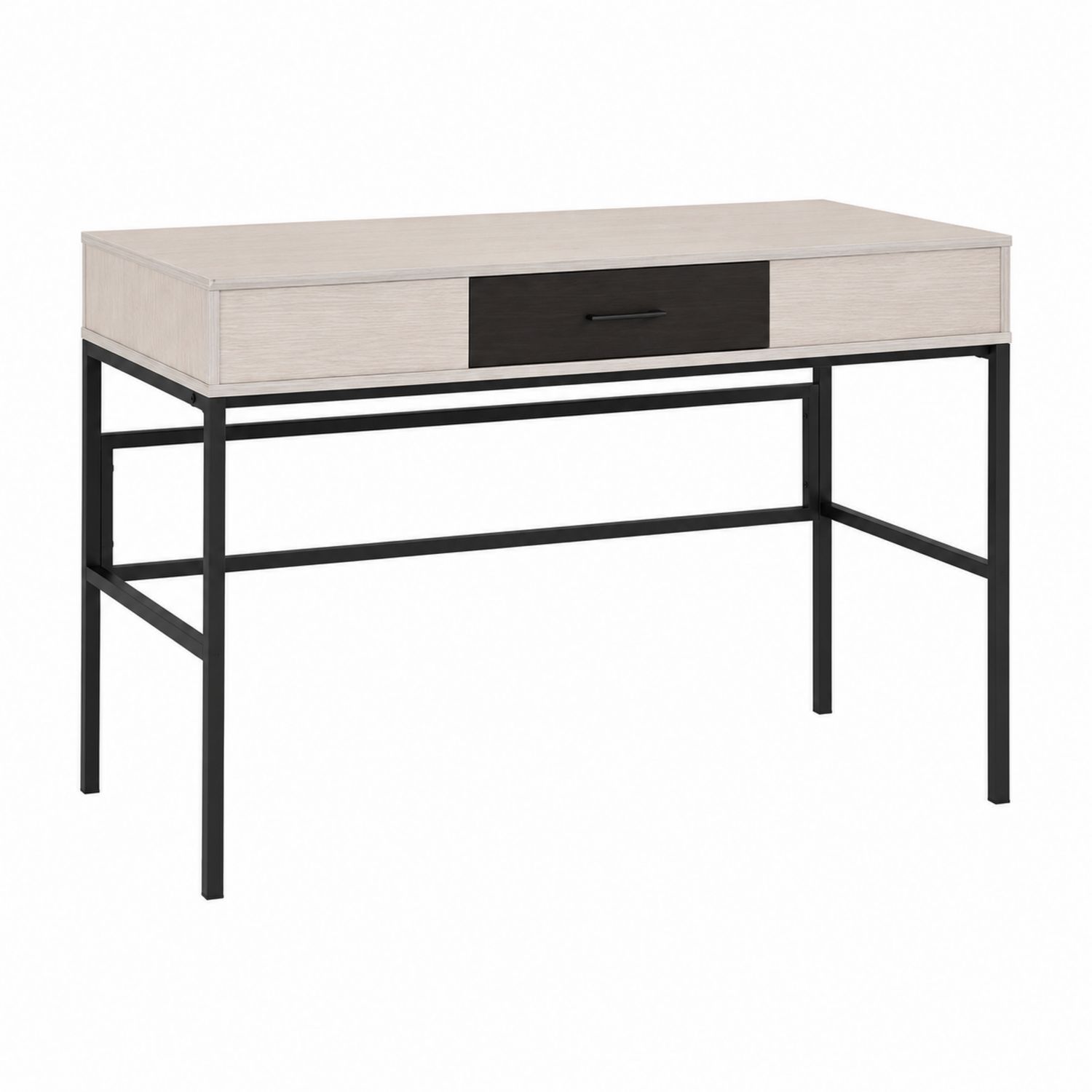 Bureau rectangulaire en bois et métal avec tiroir 120x60x75 cm