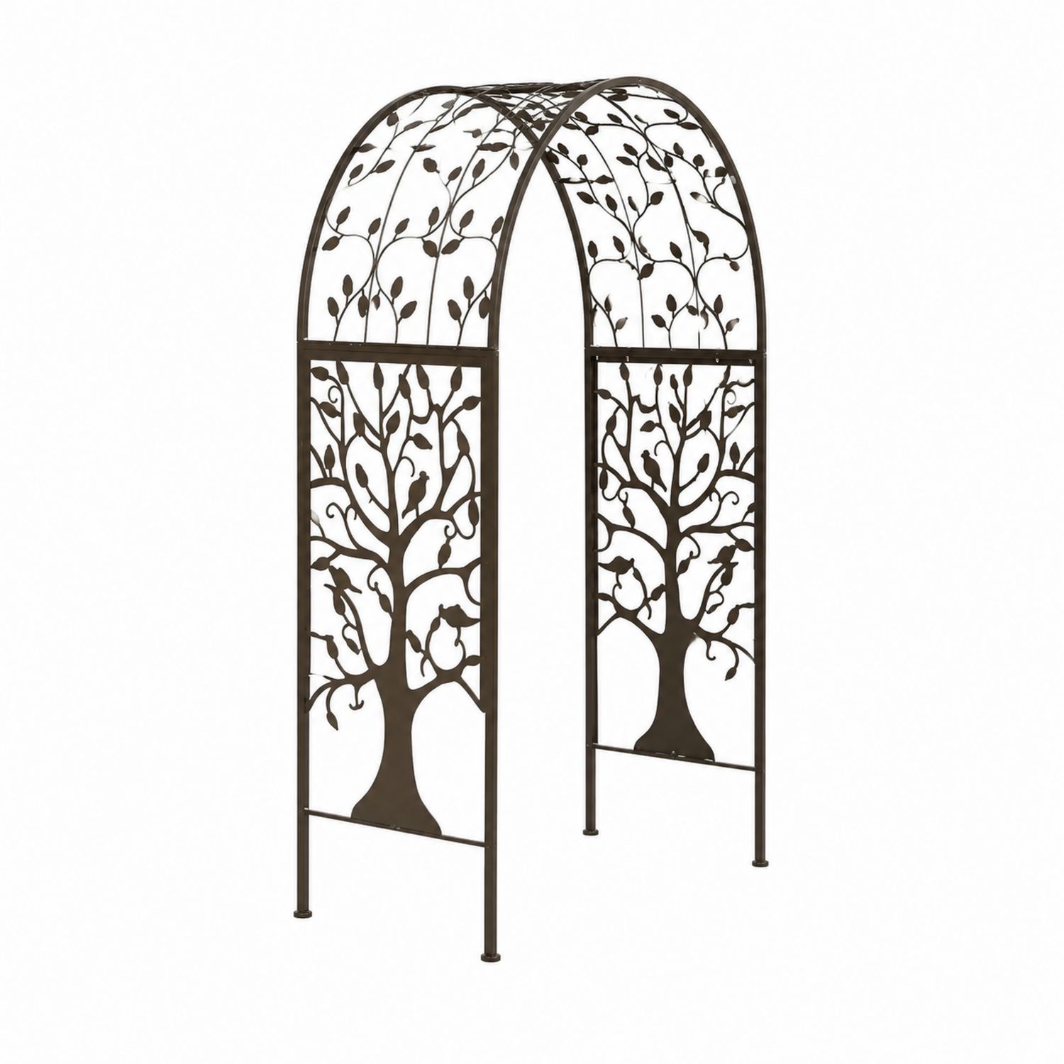 Arche en métal avec arbres et oiseaux 240x140x40 cm
