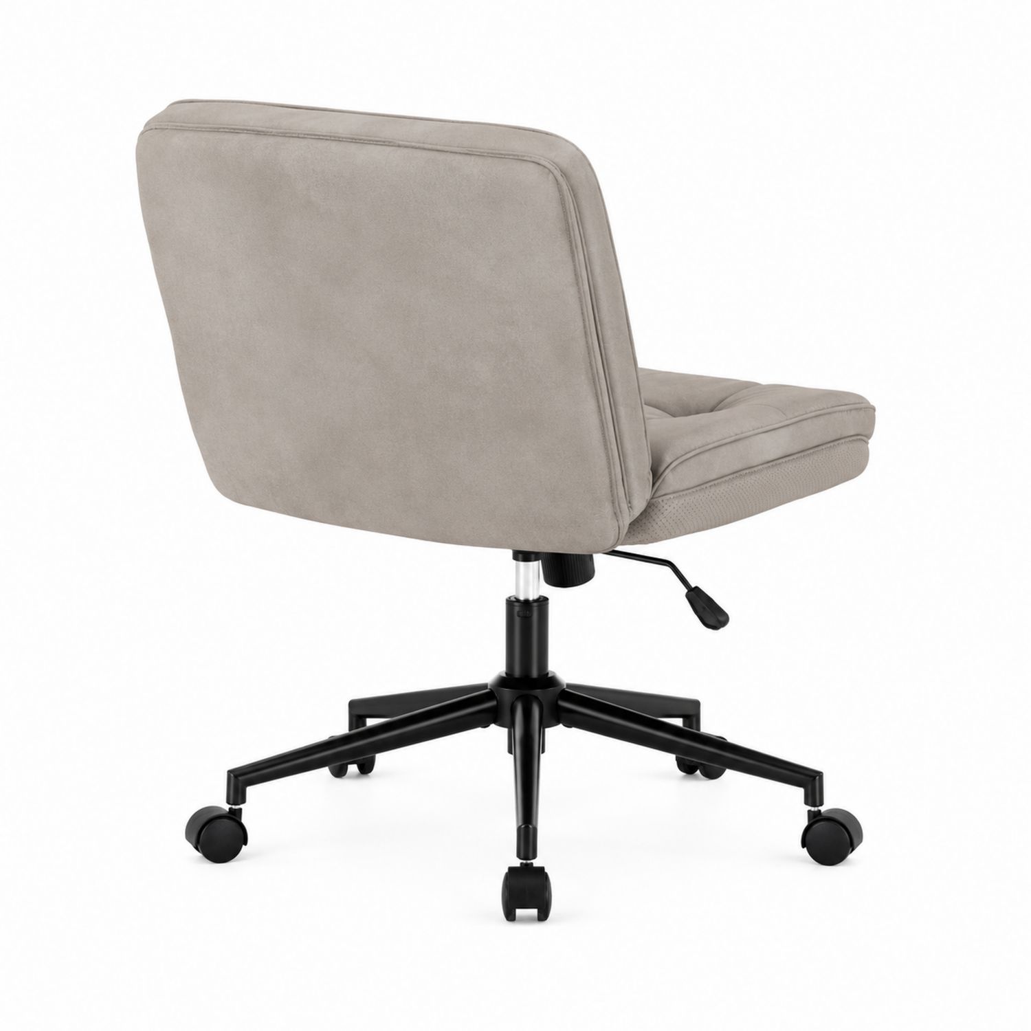 Chaise de bureau en tissu avec base en métal Noir